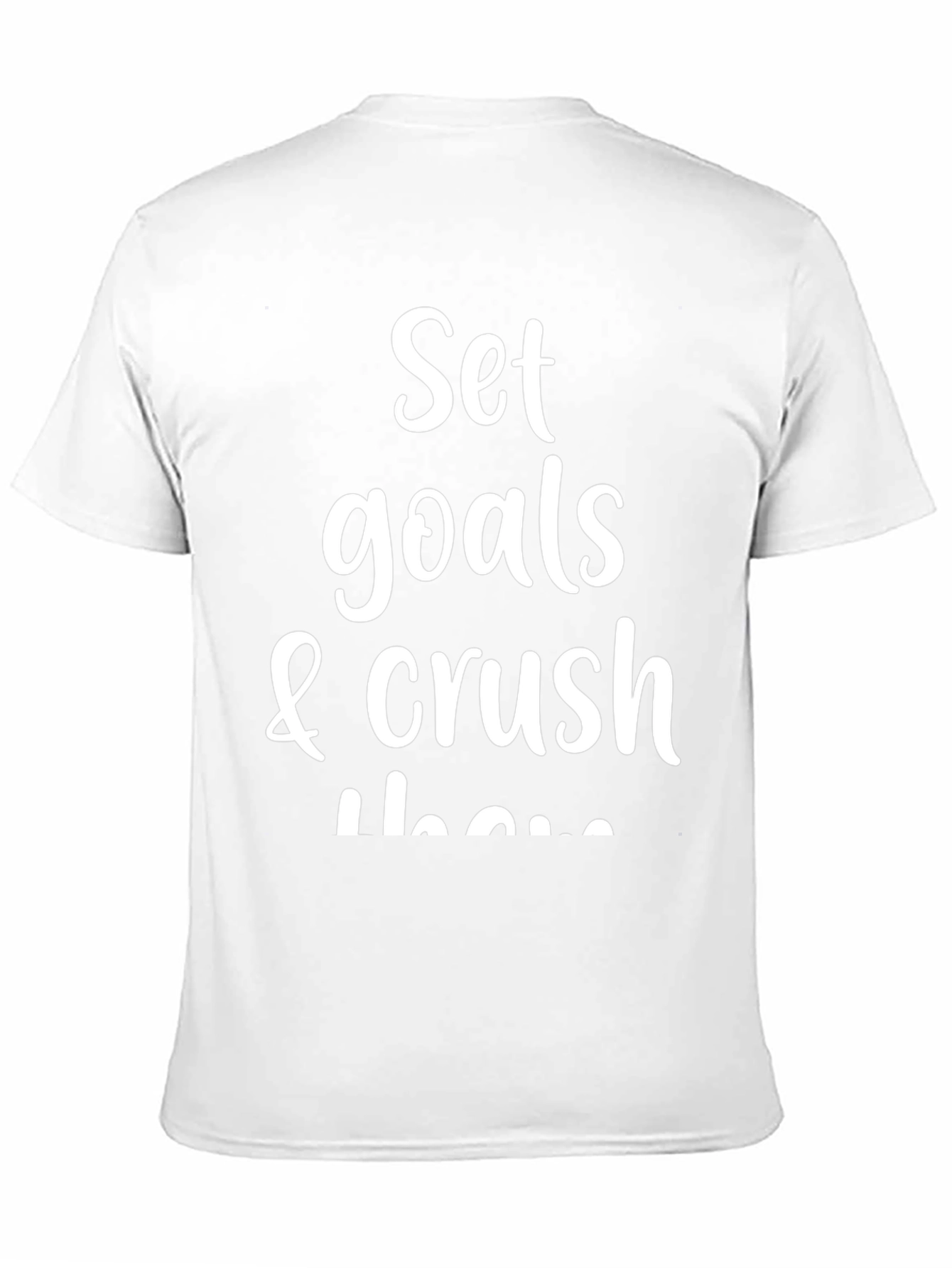 Motivational Set Goals & Crush Them Black T-Shirt