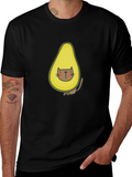 Avocado Cat T-Shirt - Funny Graphic Tee