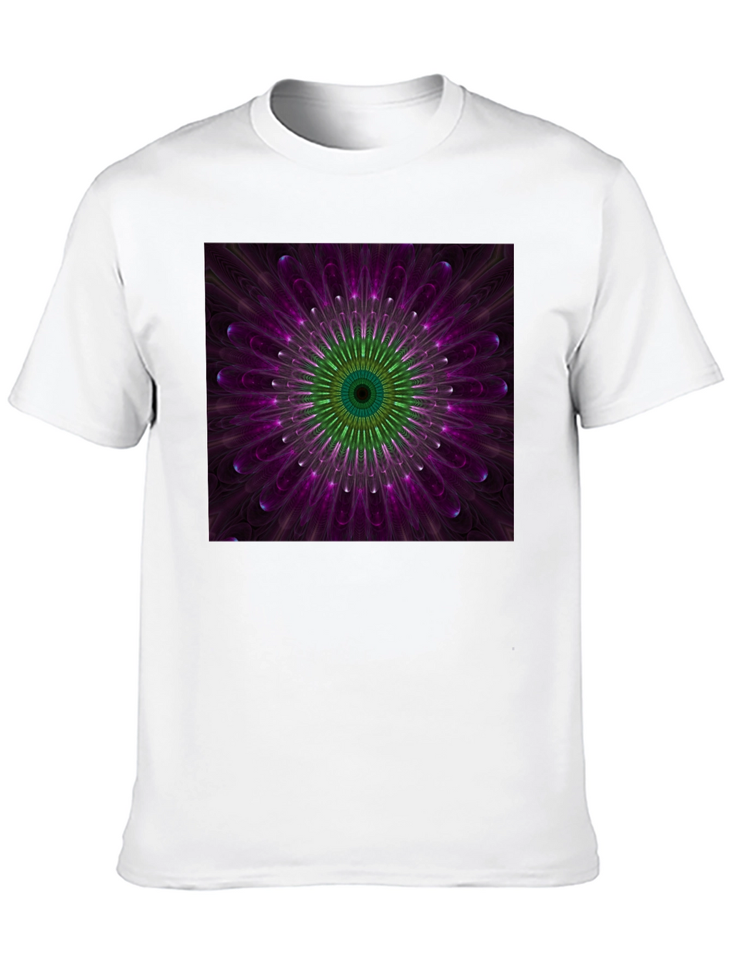 Floral Mandala Graphic Black T-Shirt