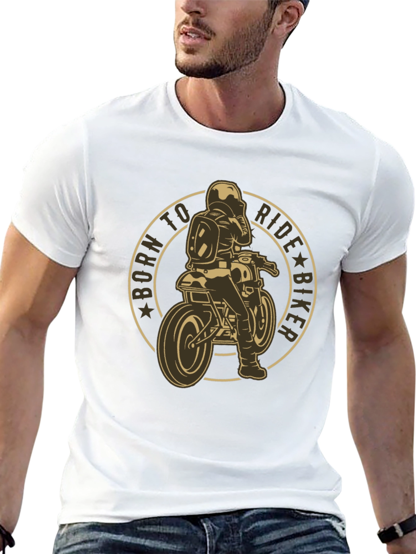 Born to Ride Biker Graphic Tee
