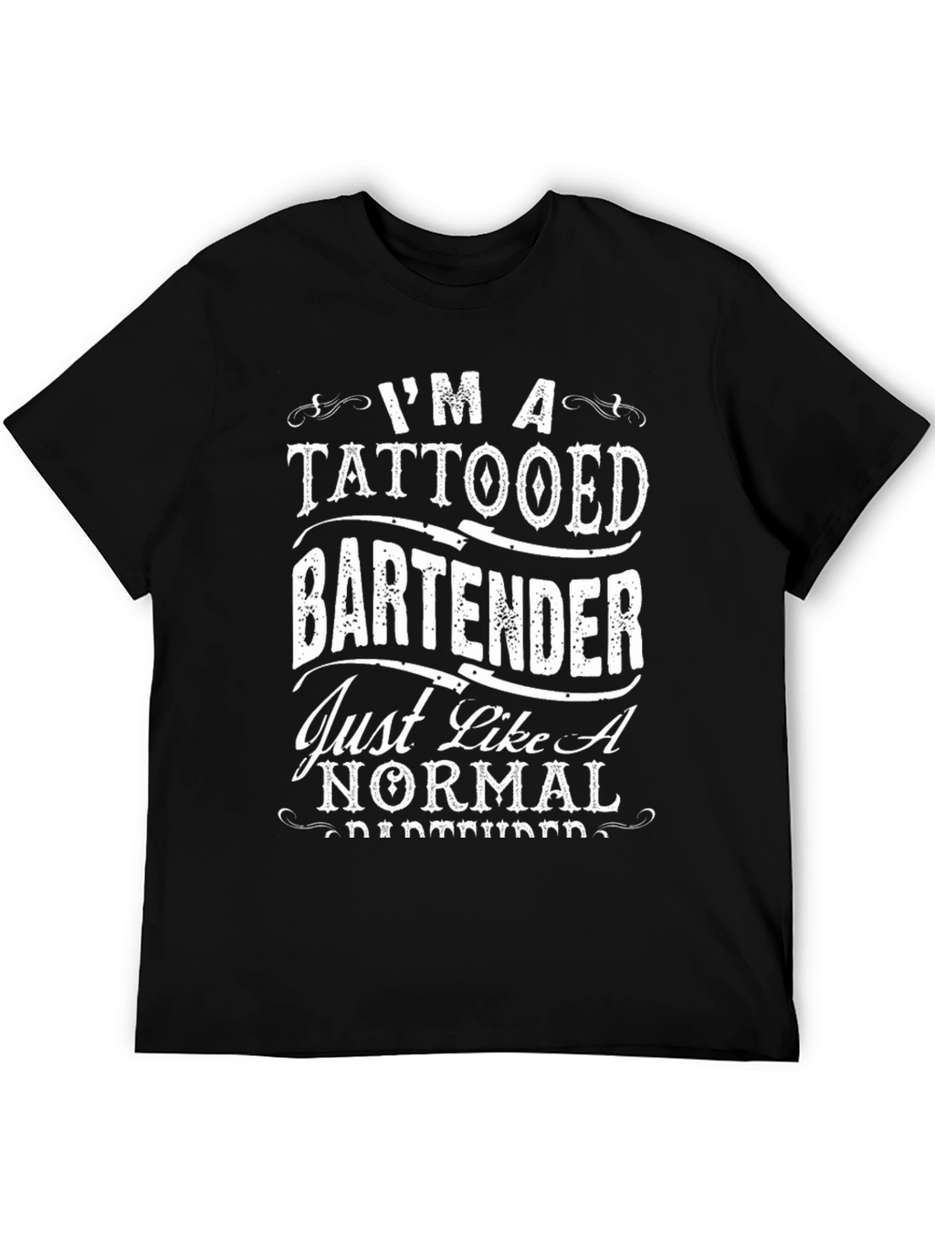 Tattooed Bartender Graphic T-Shirt - Novelty Tee