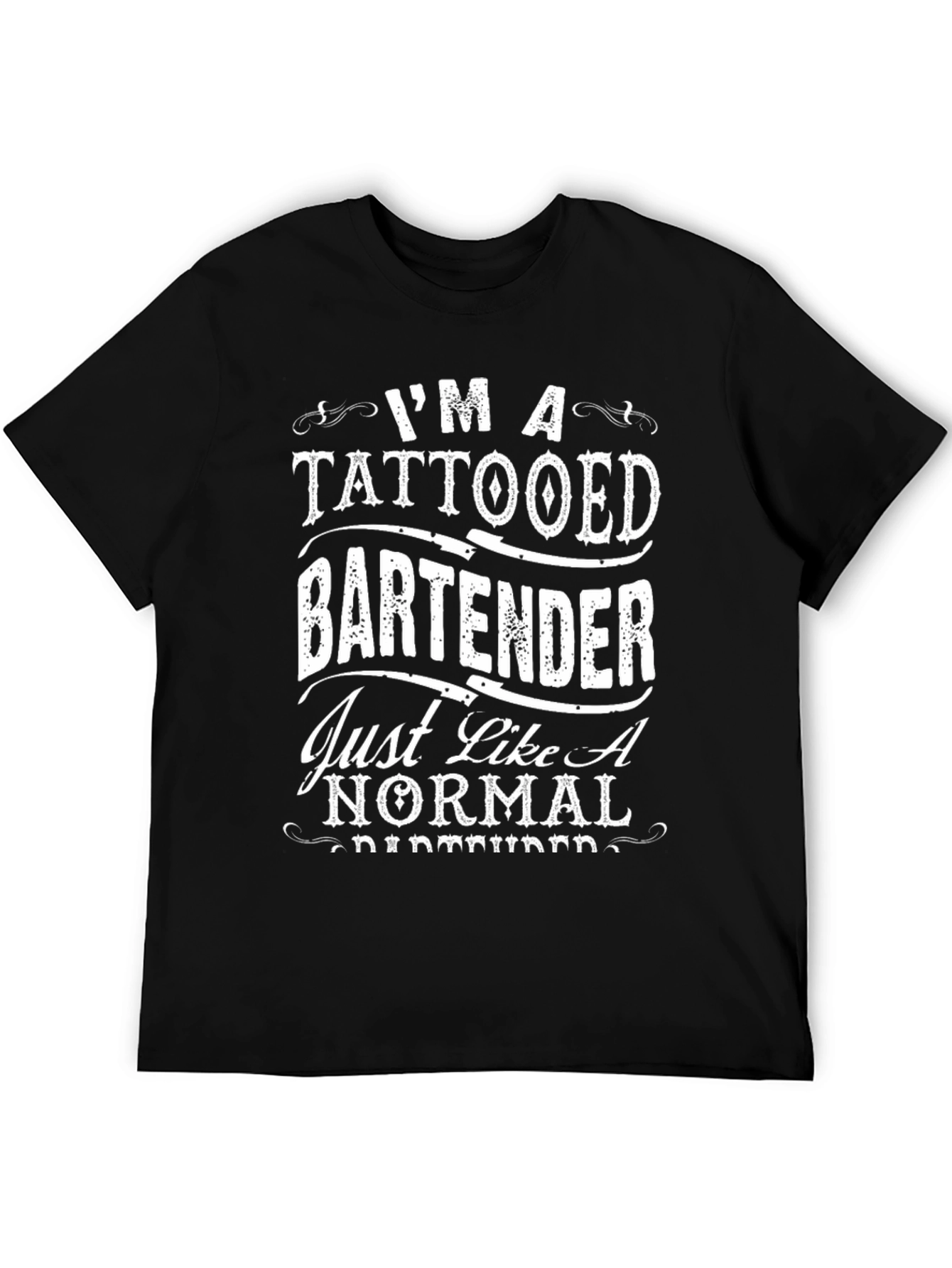 Tattooed Bartender Graphic T-Shirt - Novelty Tee