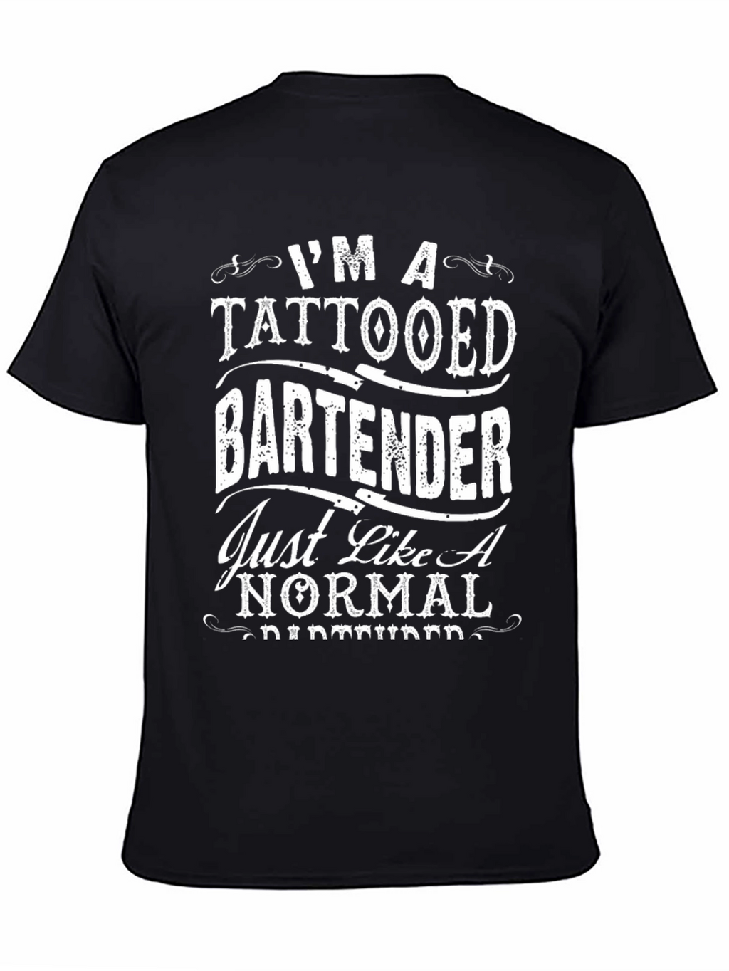 Tattooed Bartender Graphic T-Shirt - Novelty Tee