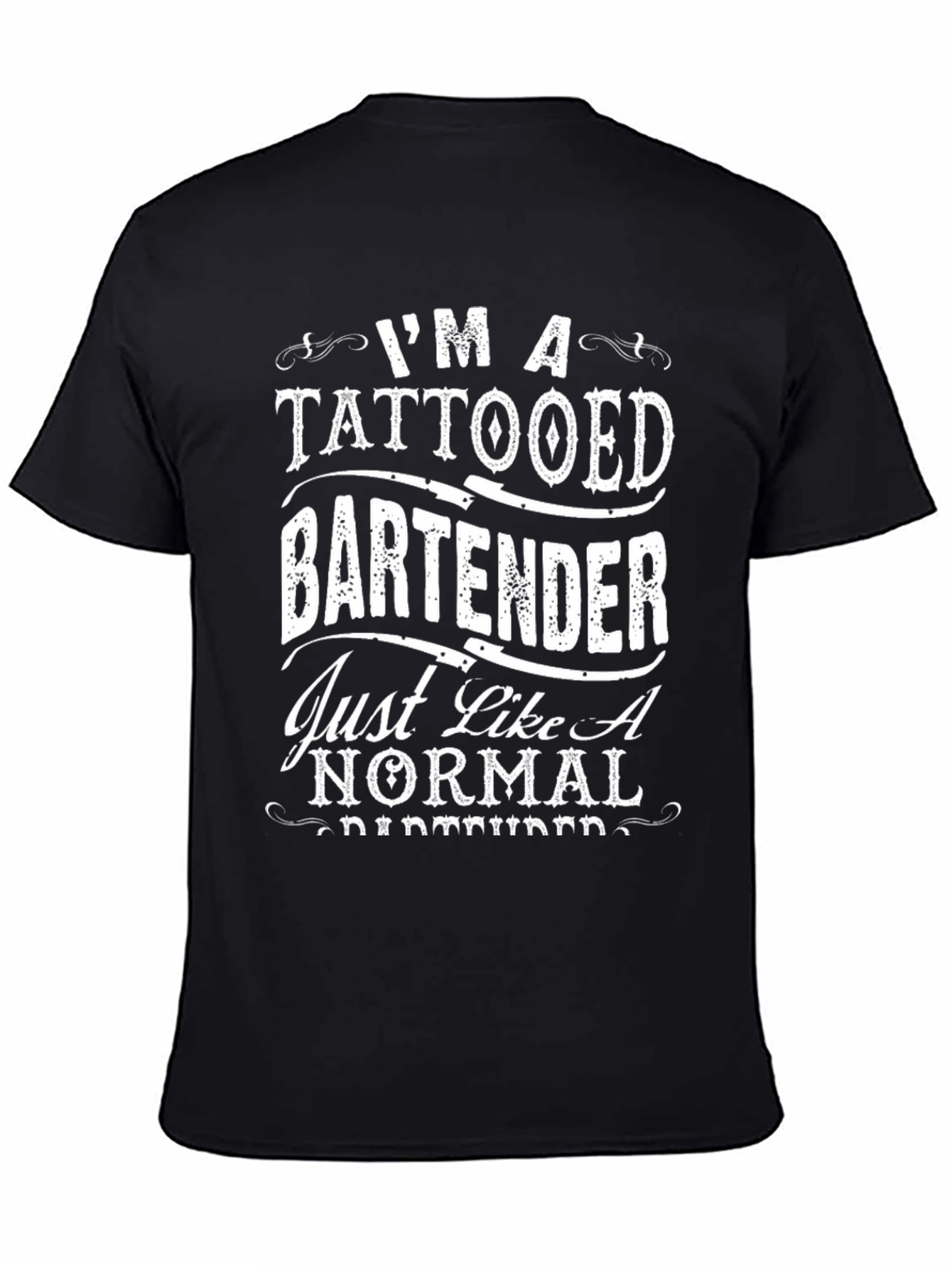 Tattooed Bartender Graphic T-Shirt - Novelty Tee