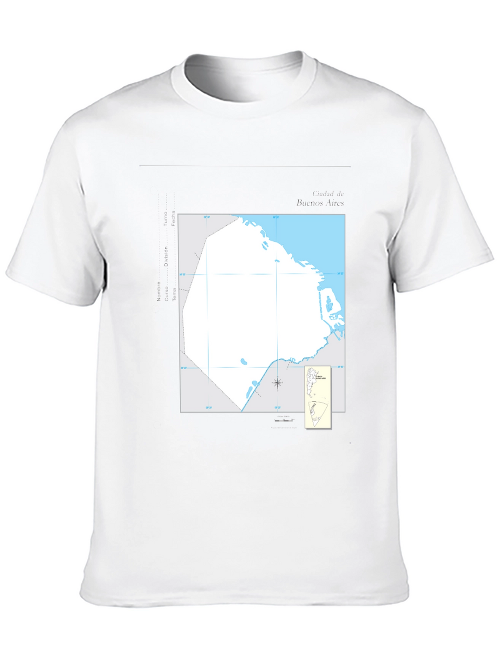 Nautical Chart Tee - Black Cotton Graphic T-Shirt