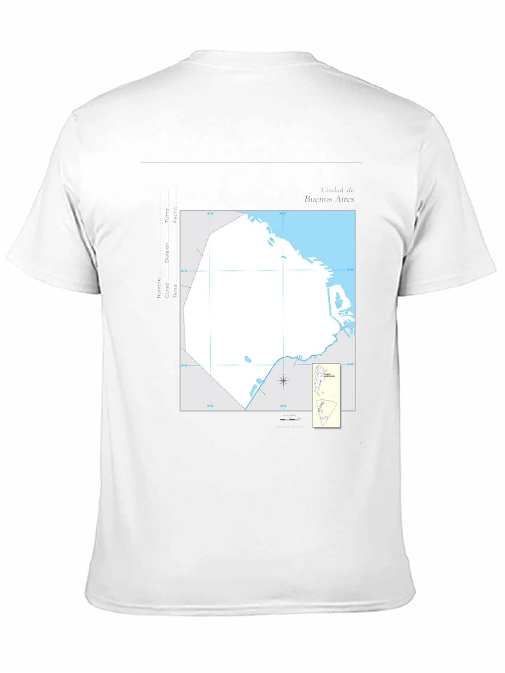 Nautical Chart Tee - Black Cotton Graphic T-Shirt