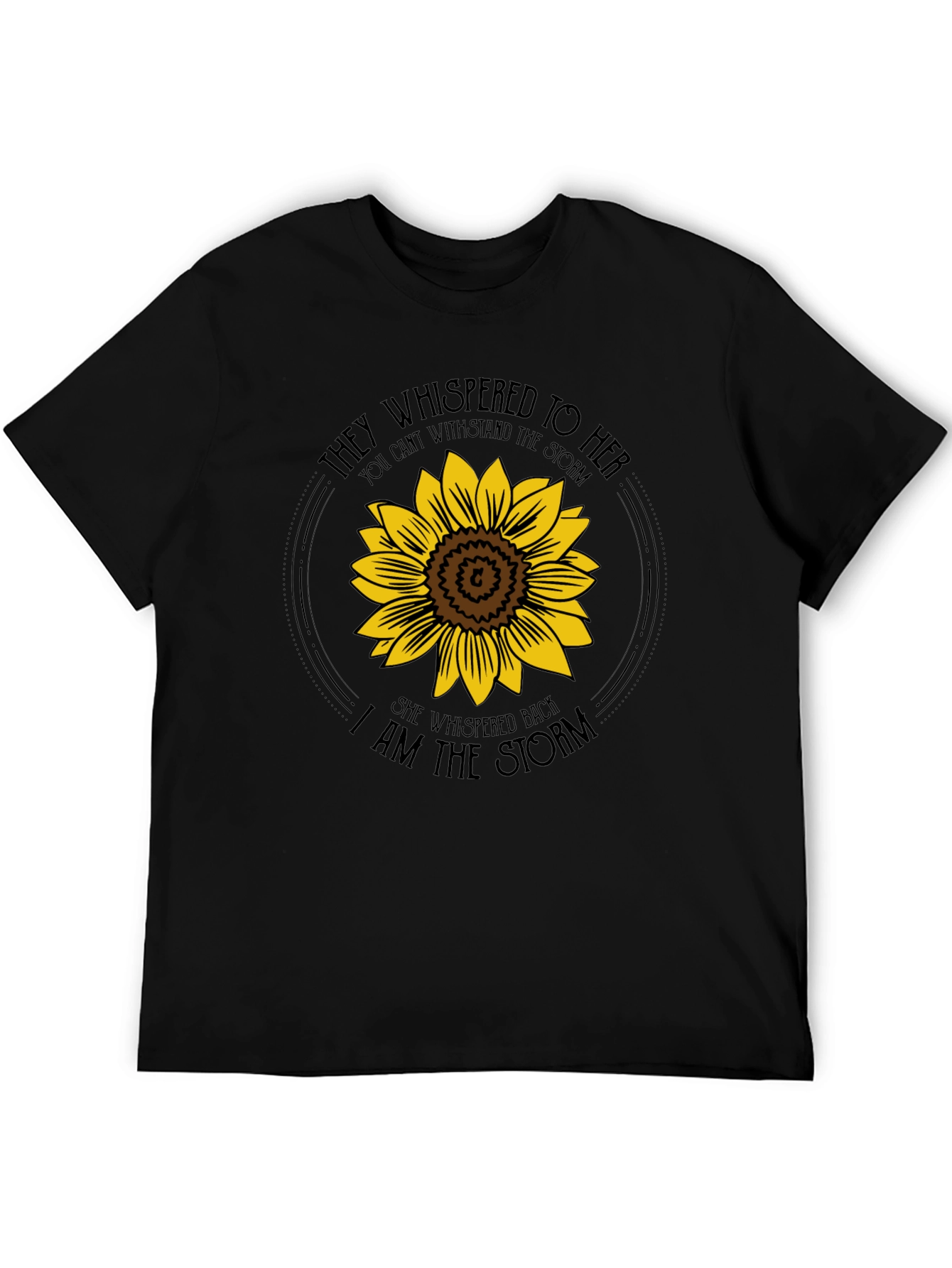 Sunflower Graphic Tee - I am the Storm Black T-Shirt