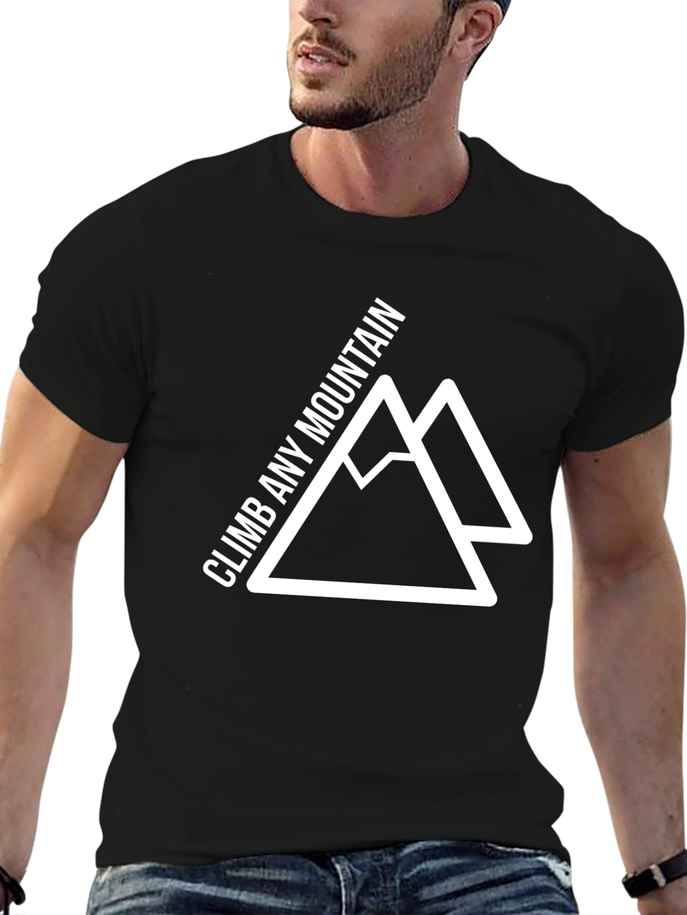 Climb Any Mountain Graphic Tee - Black
