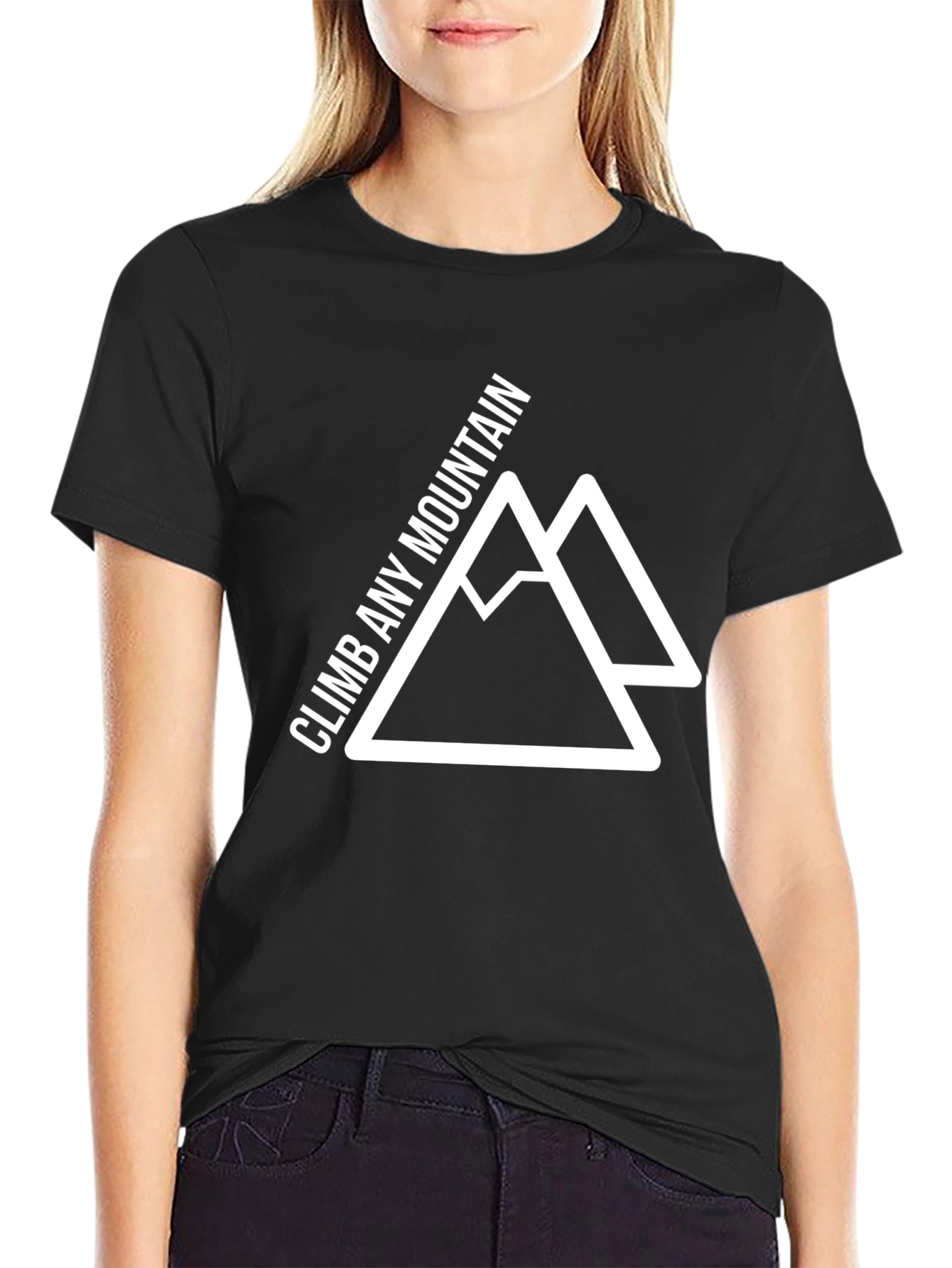 Climb Any Mountain Graphic Tee - Black