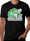Dinosnore Cat T-Shirt - Funny Sleeping Dinosaur Tee