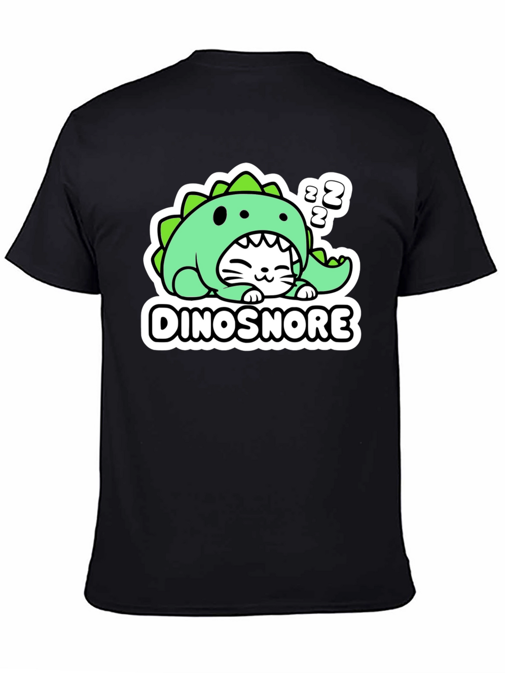 Dinosnore Cat T-Shirt - Funny Sleeping Dinosaur Tee