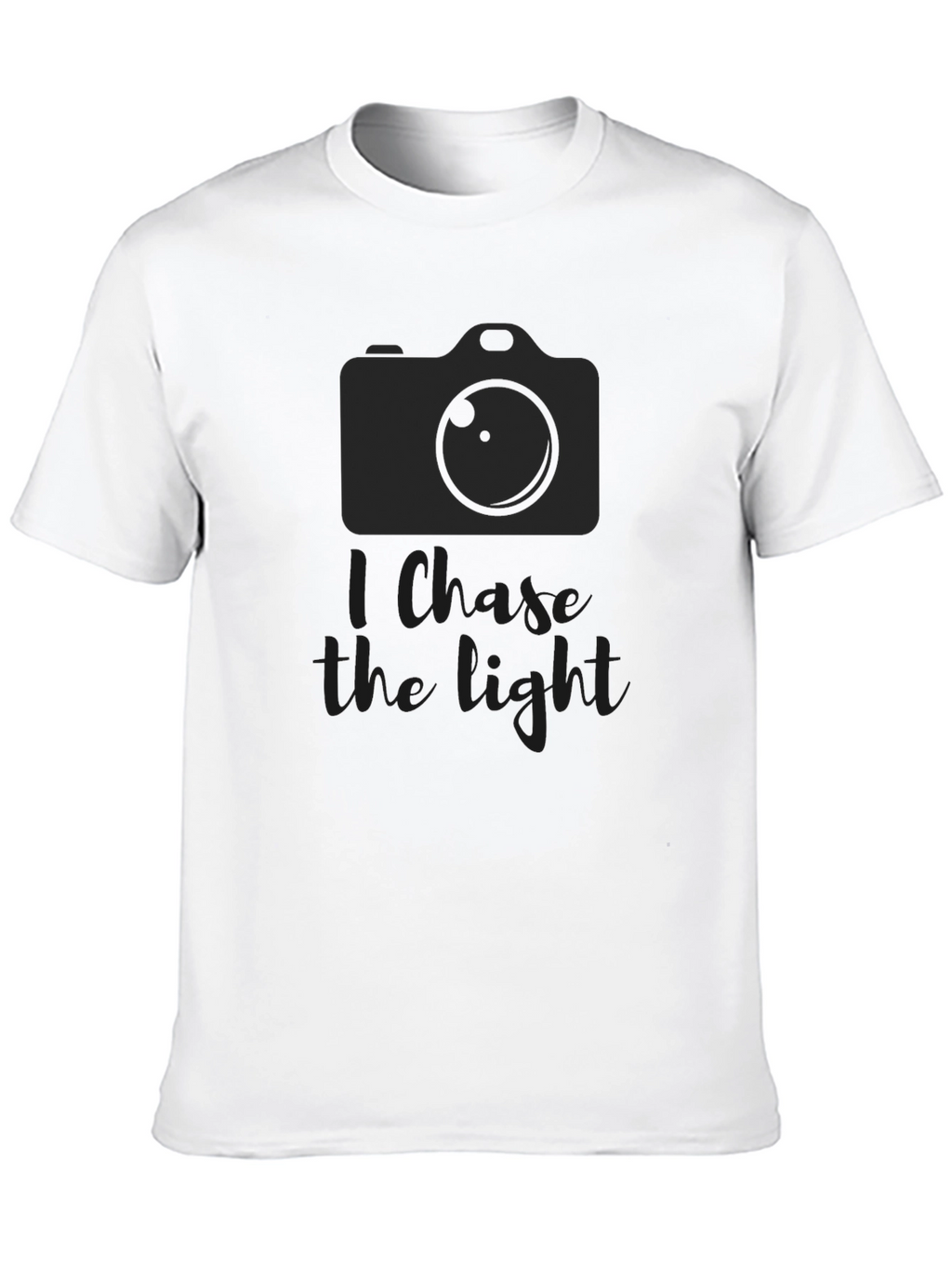 I Chase The Light Black Graphic T-Shirt