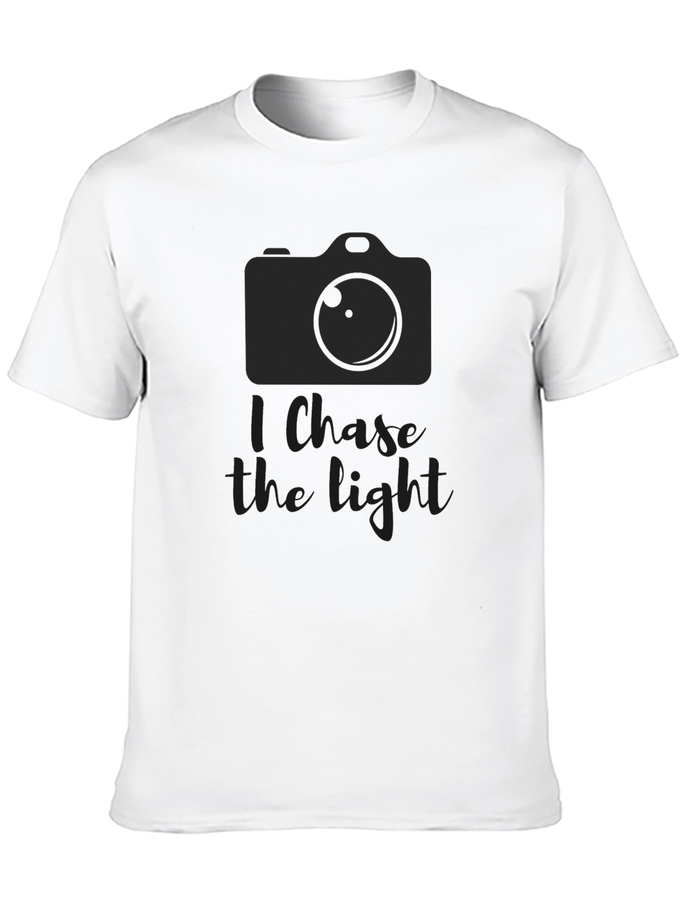 I Chase The Light Black Graphic T-Shirt