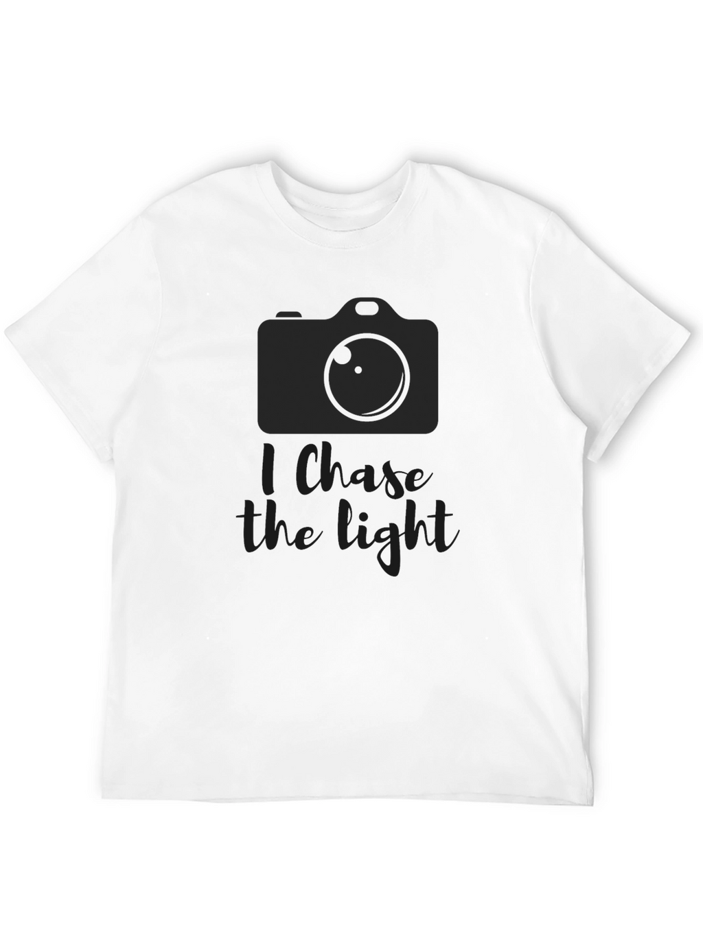 I Chase The Light Black Graphic T-Shirt