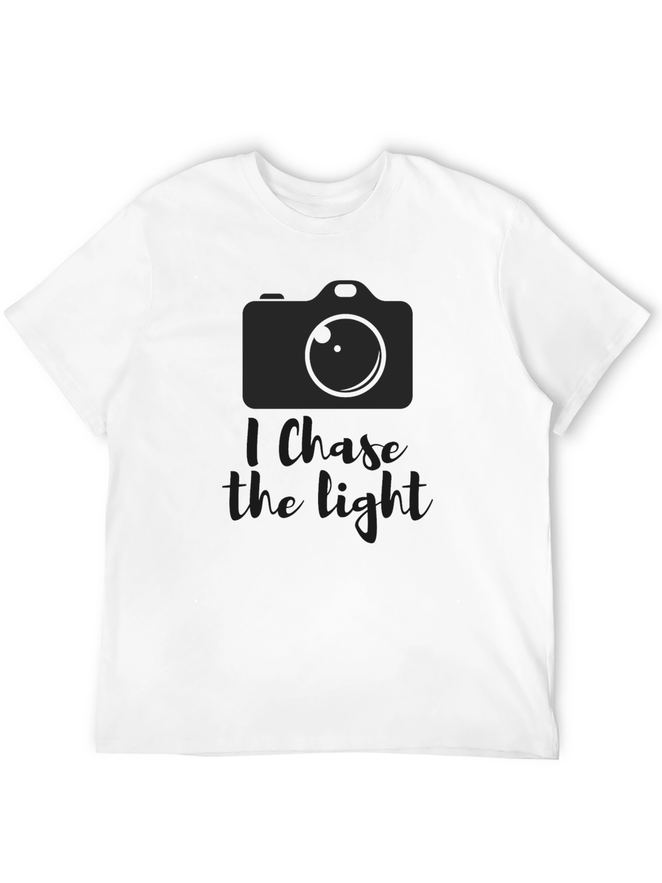I Chase The Light Black Graphic T-Shirt