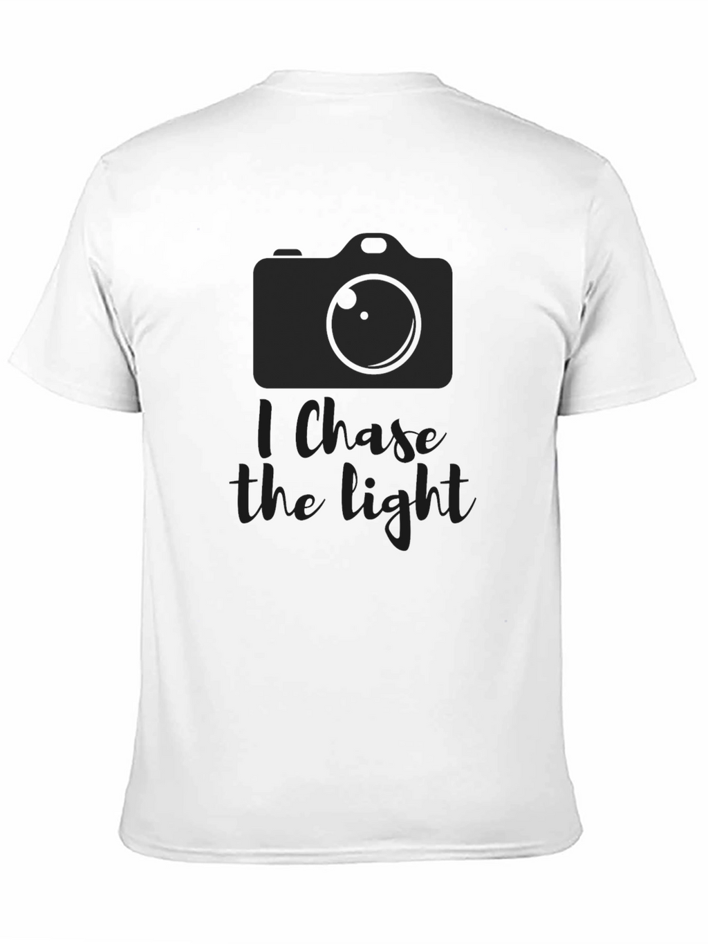 I Chase The Light Black Graphic T-Shirt