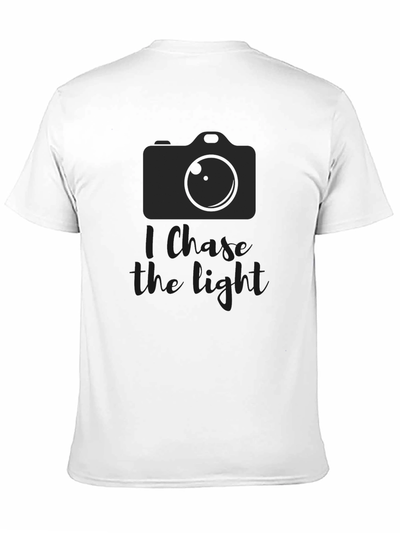 I Chase The Light Black Graphic T-Shirt