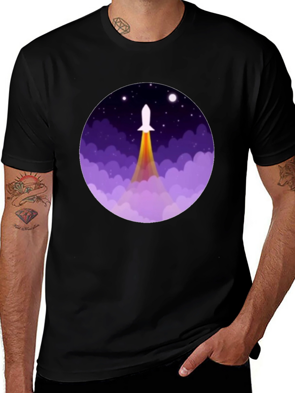Rocket Launch Graphic Tee - Space Adventure Shirt
