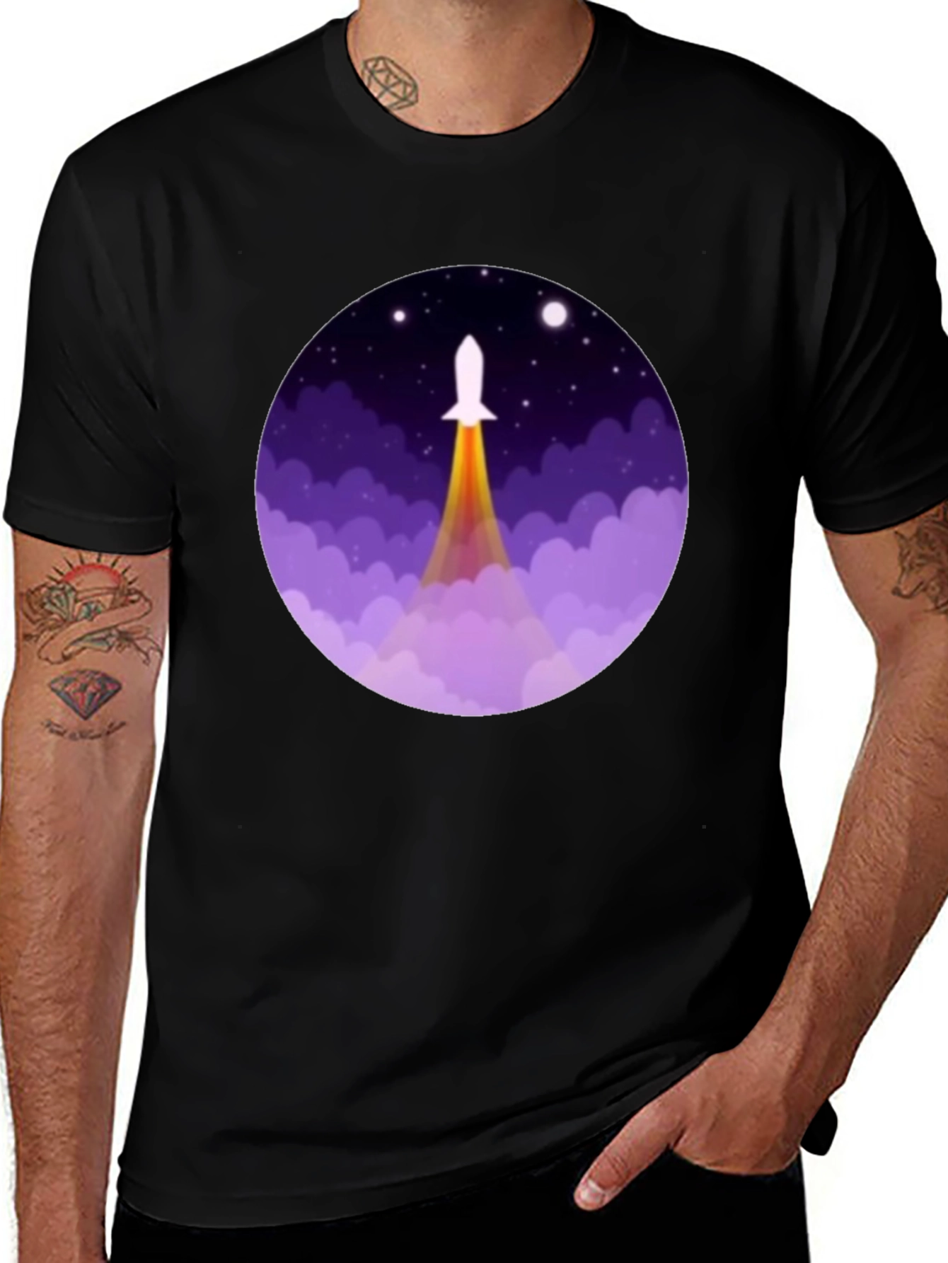 Rocket Launch Graphic Tee - Space Adventure Shirt