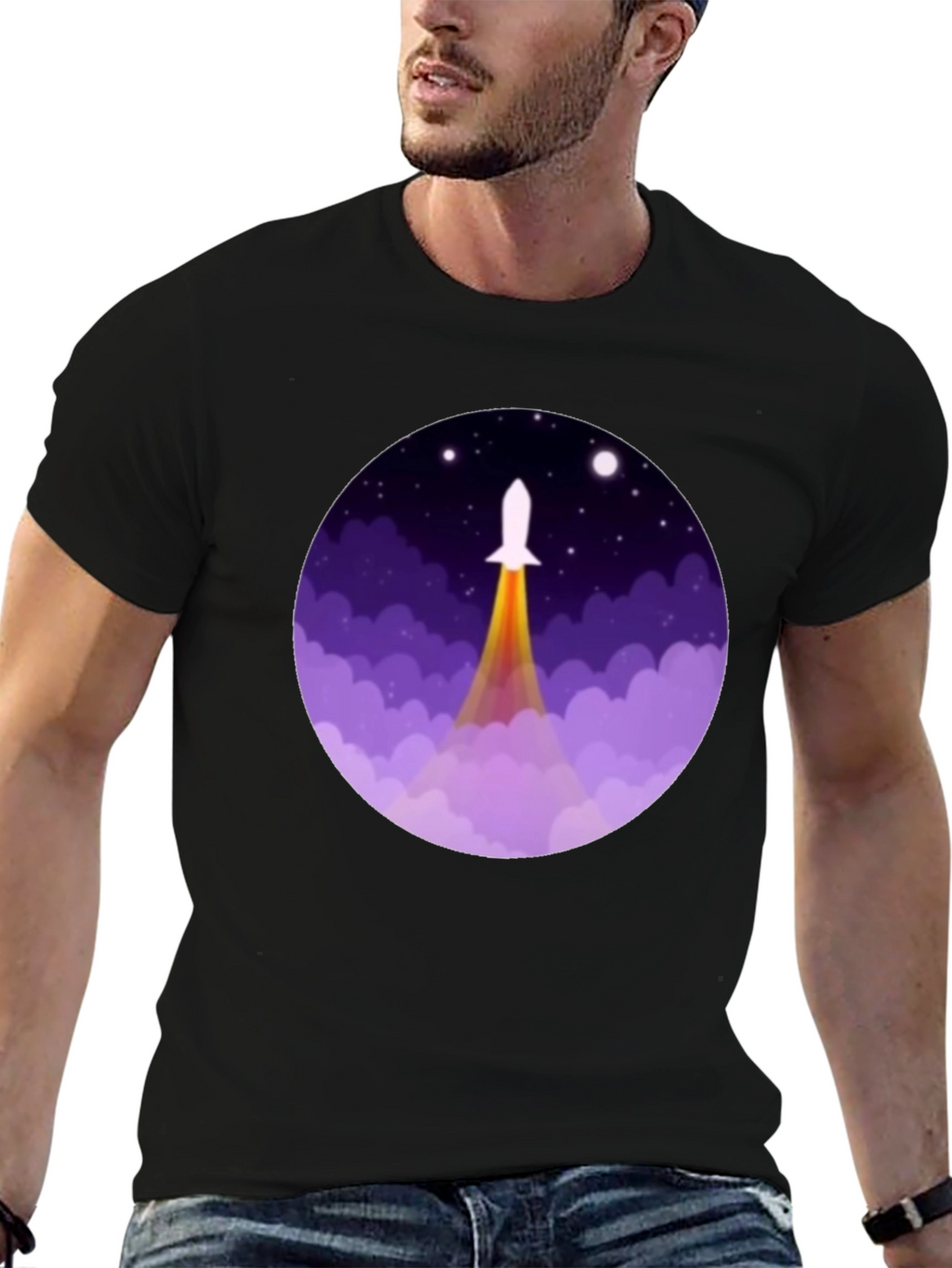 Rocket Launch Graphic Tee - Space Adventure Shirt