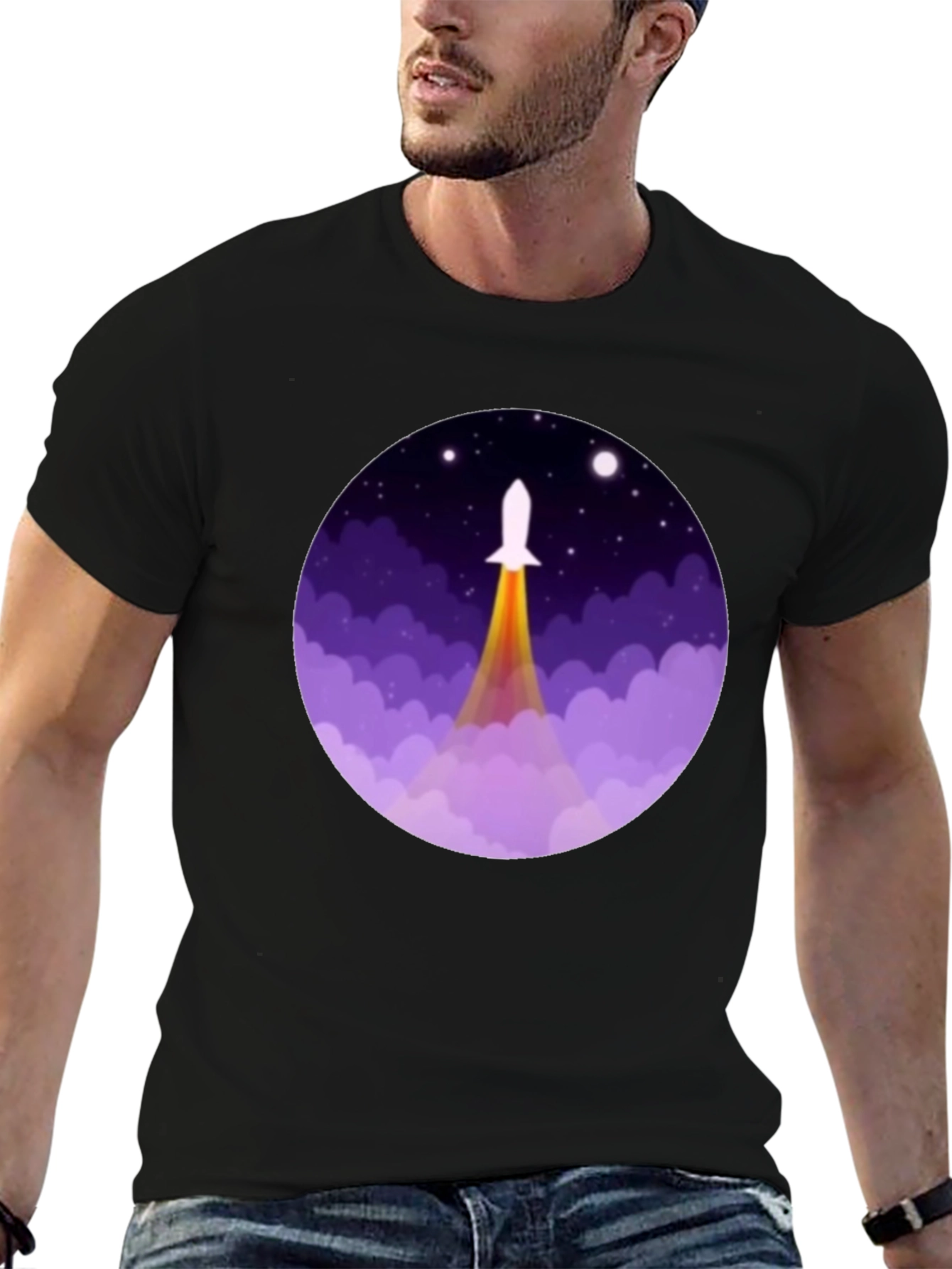 Rocket Launch Graphic Tee - Space Adventure Shirt