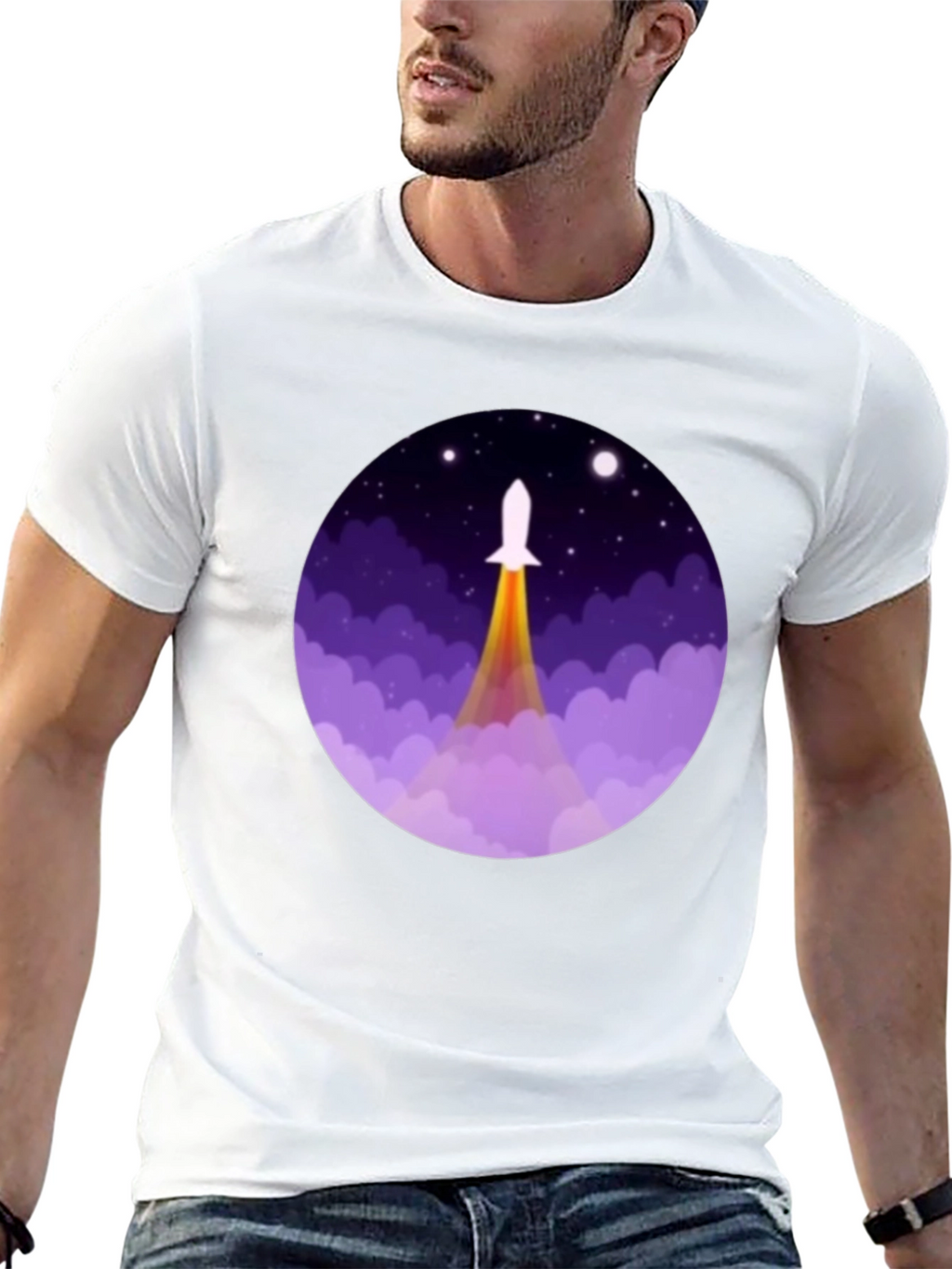 Rocket Launch Graphic Tee - Space Adventure Shirt