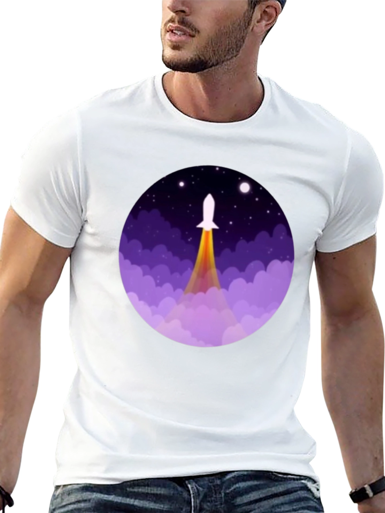 Rocket Launch Graphic Tee - Space Adventure Shirt