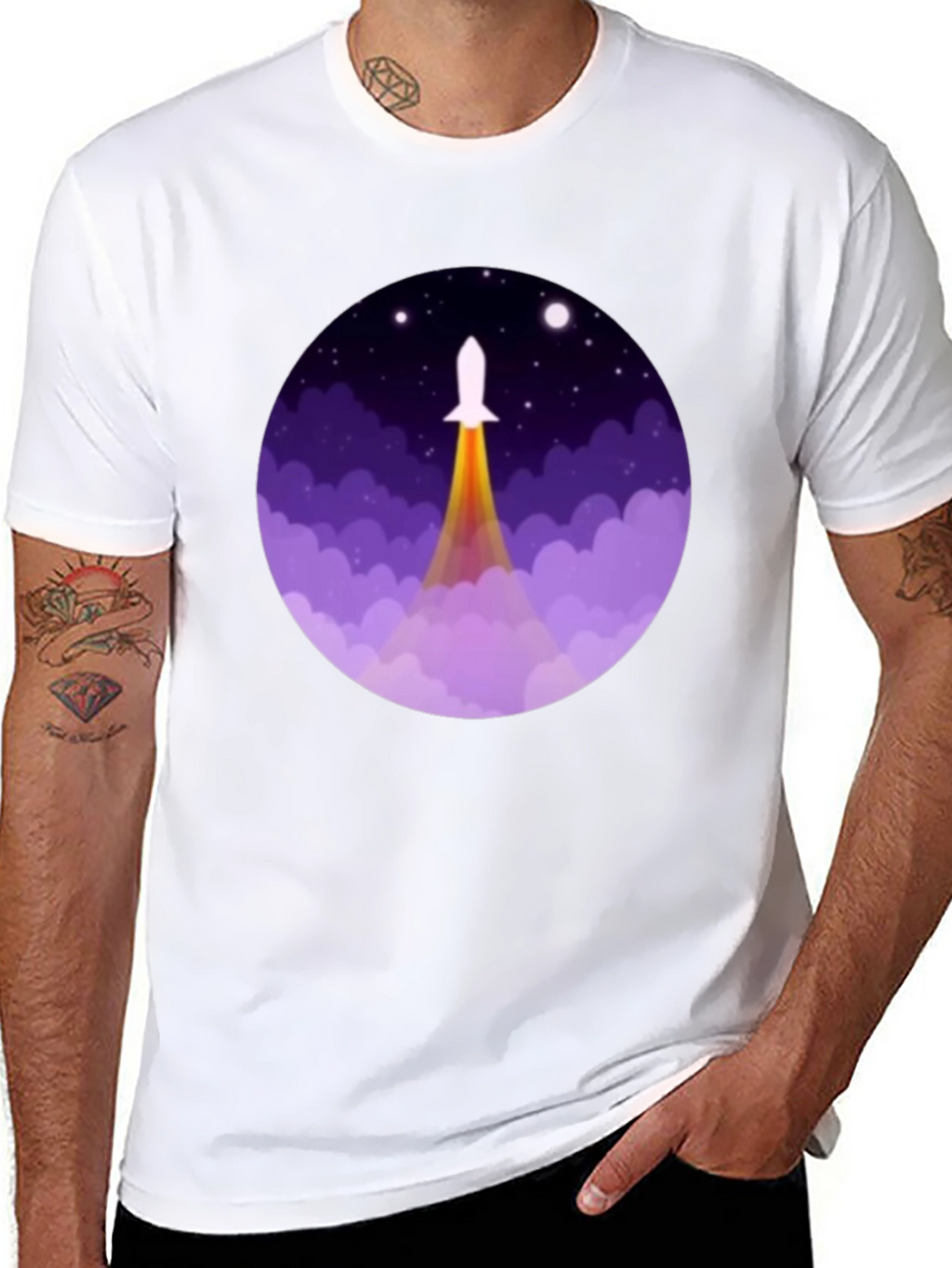 Rocket Launch Graphic Tee - Space Adventure Shirt