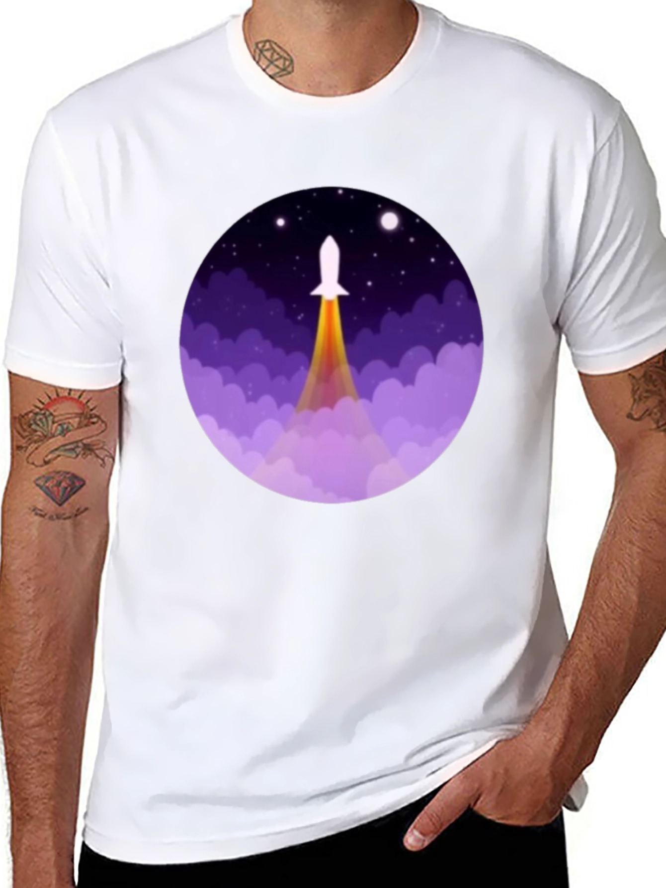 Rocket Launch Graphic Tee - Space Adventure Shirt