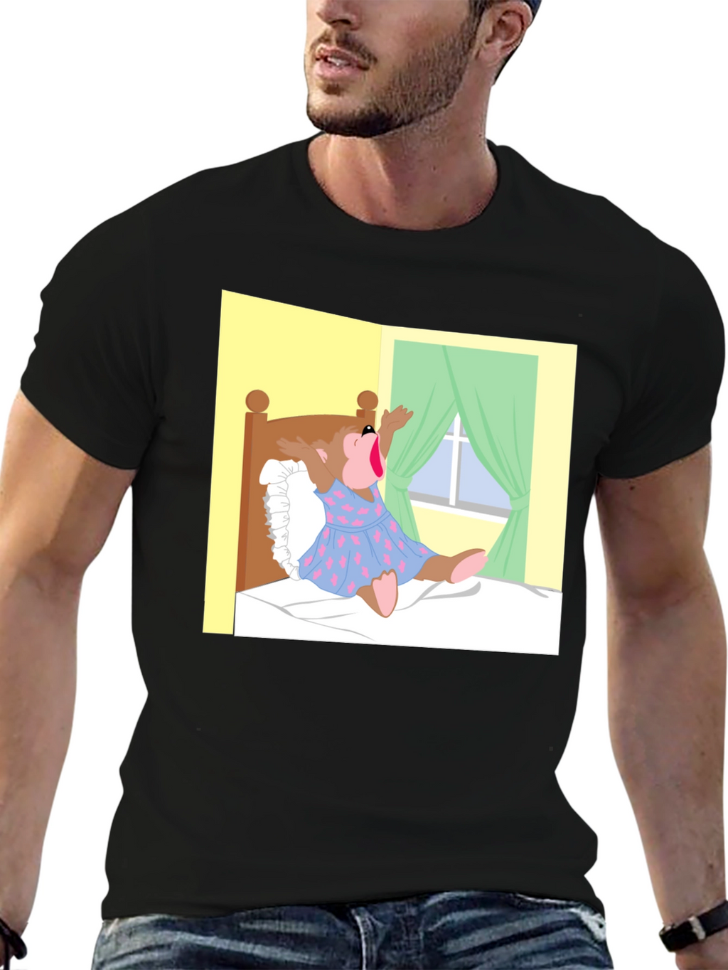 Cartoon Bear T-Shirt - Novelty Graphic Tee