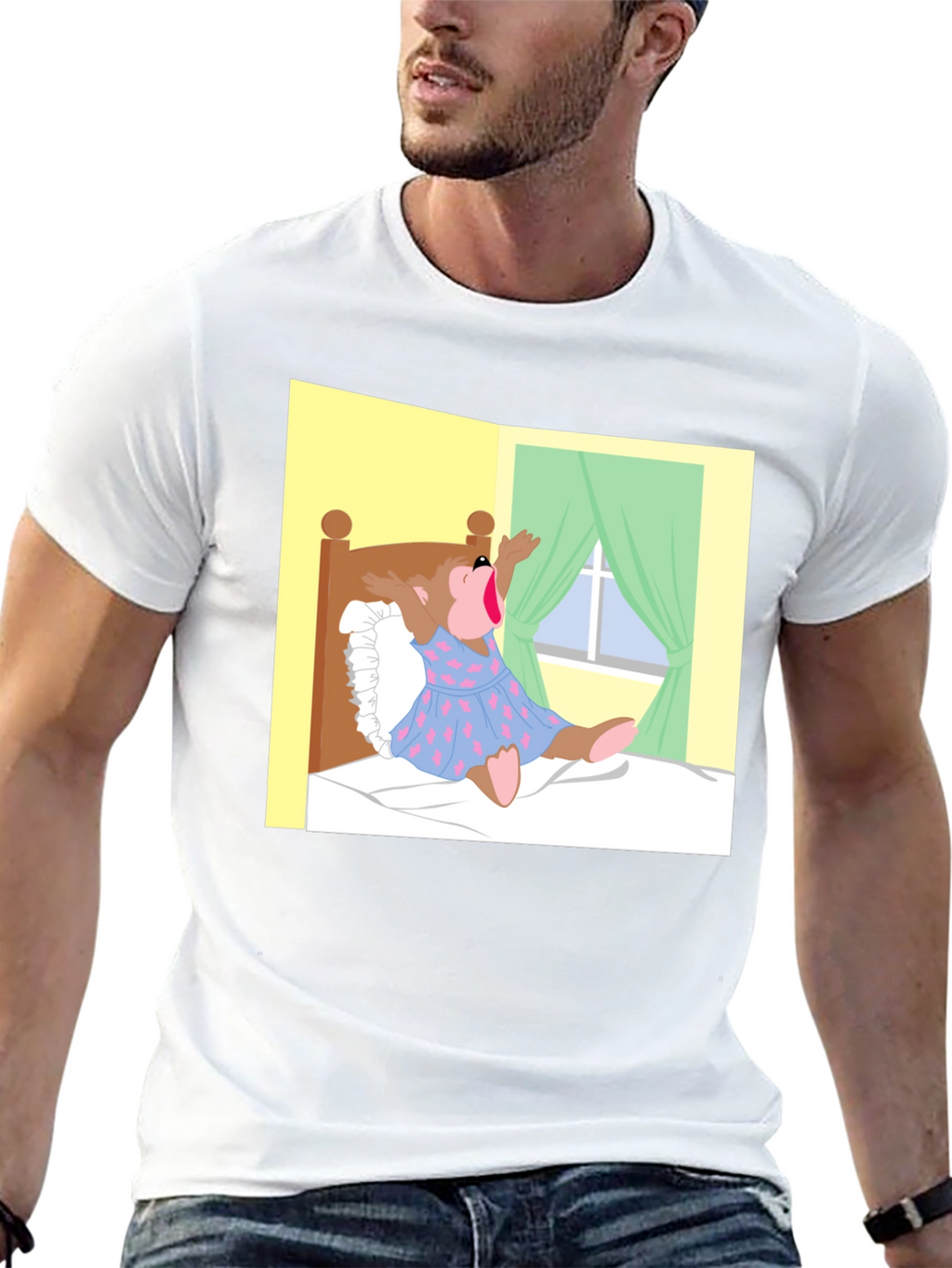 Cartoon Bear T-Shirt - Novelty Graphic Tee