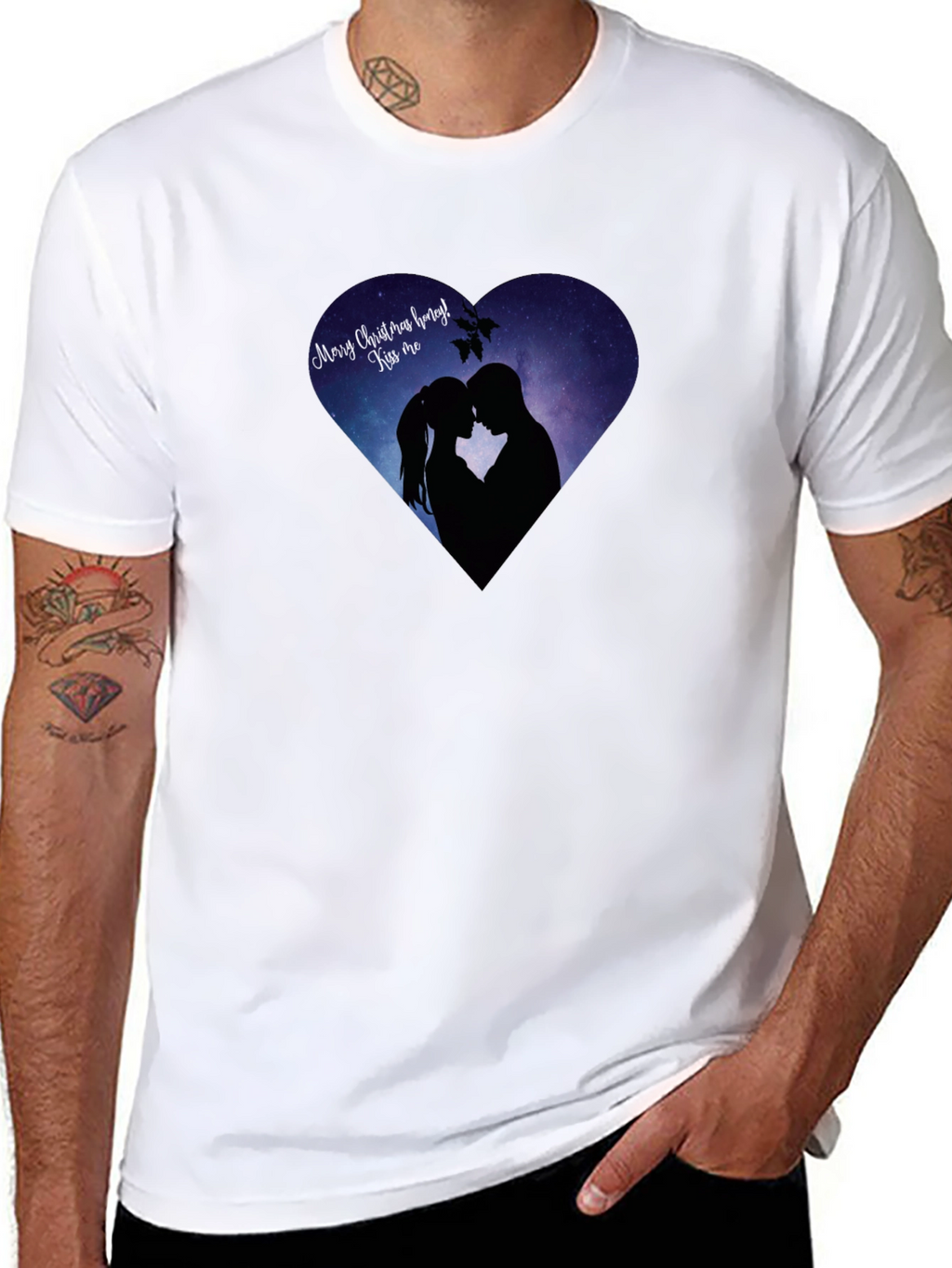 Christmas Kiss Heart Graphic Tee