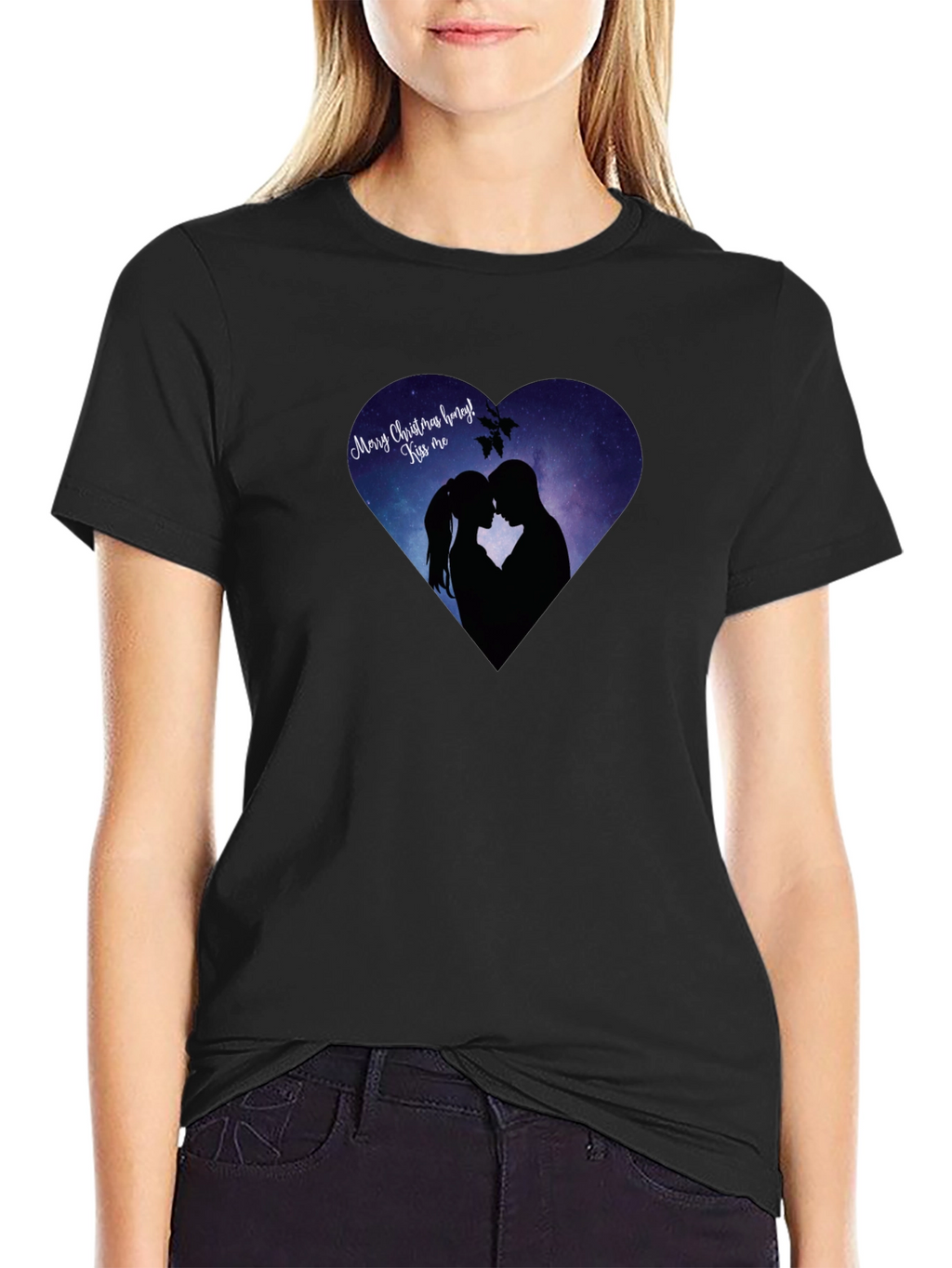 Christmas Kiss Heart Graphic Tee