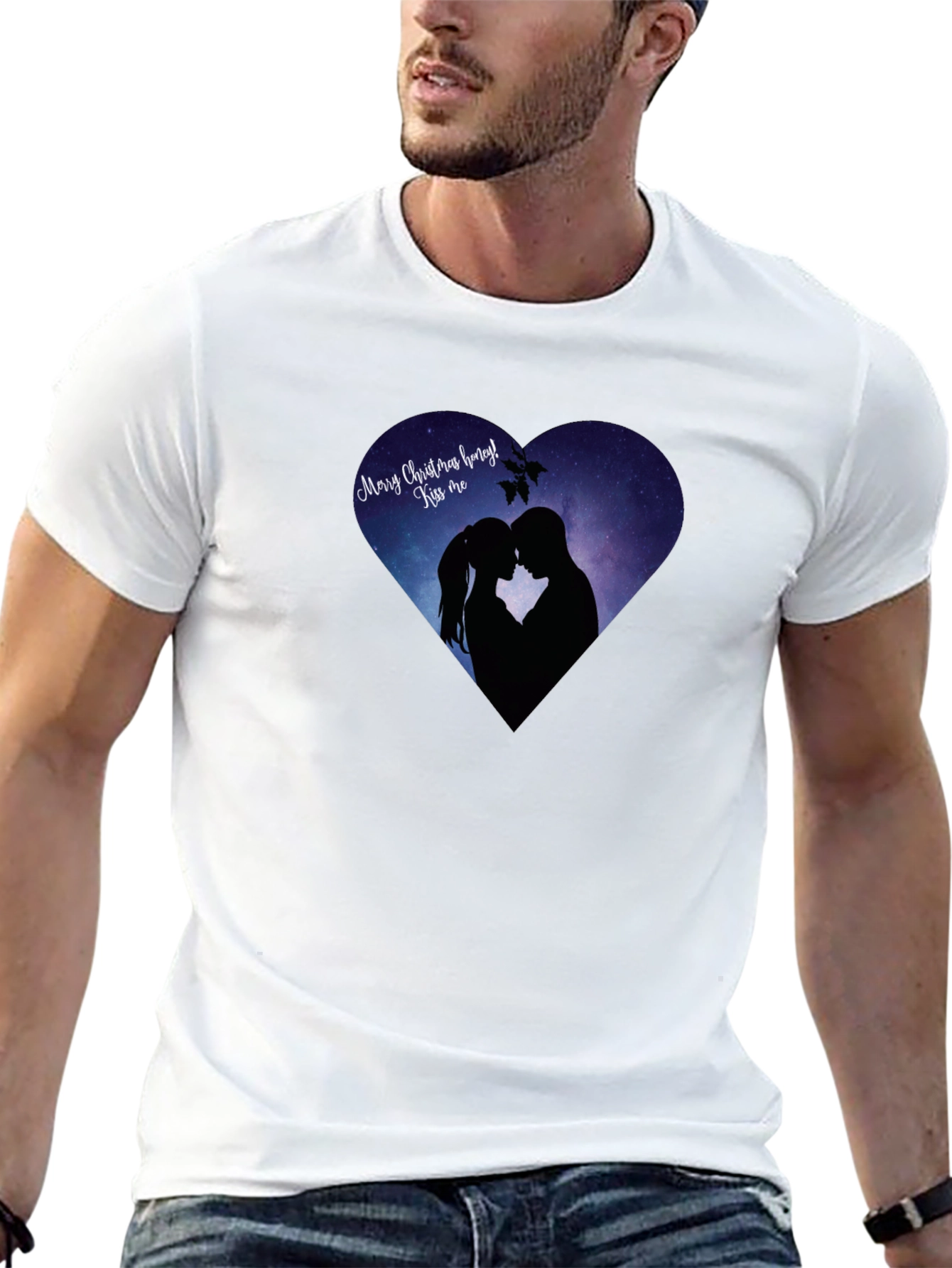 Christmas Kiss Heart Graphic Tee