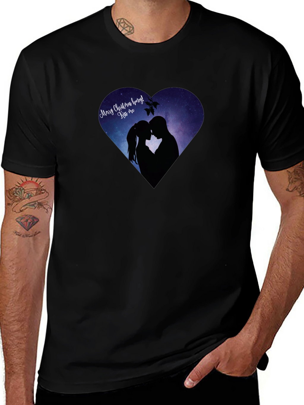 Christmas Kiss Heart Graphic Tee