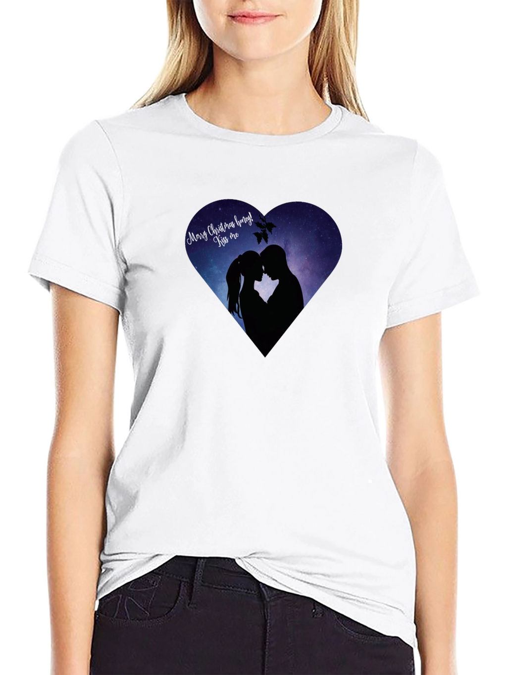 Christmas Kiss Heart Graphic Tee