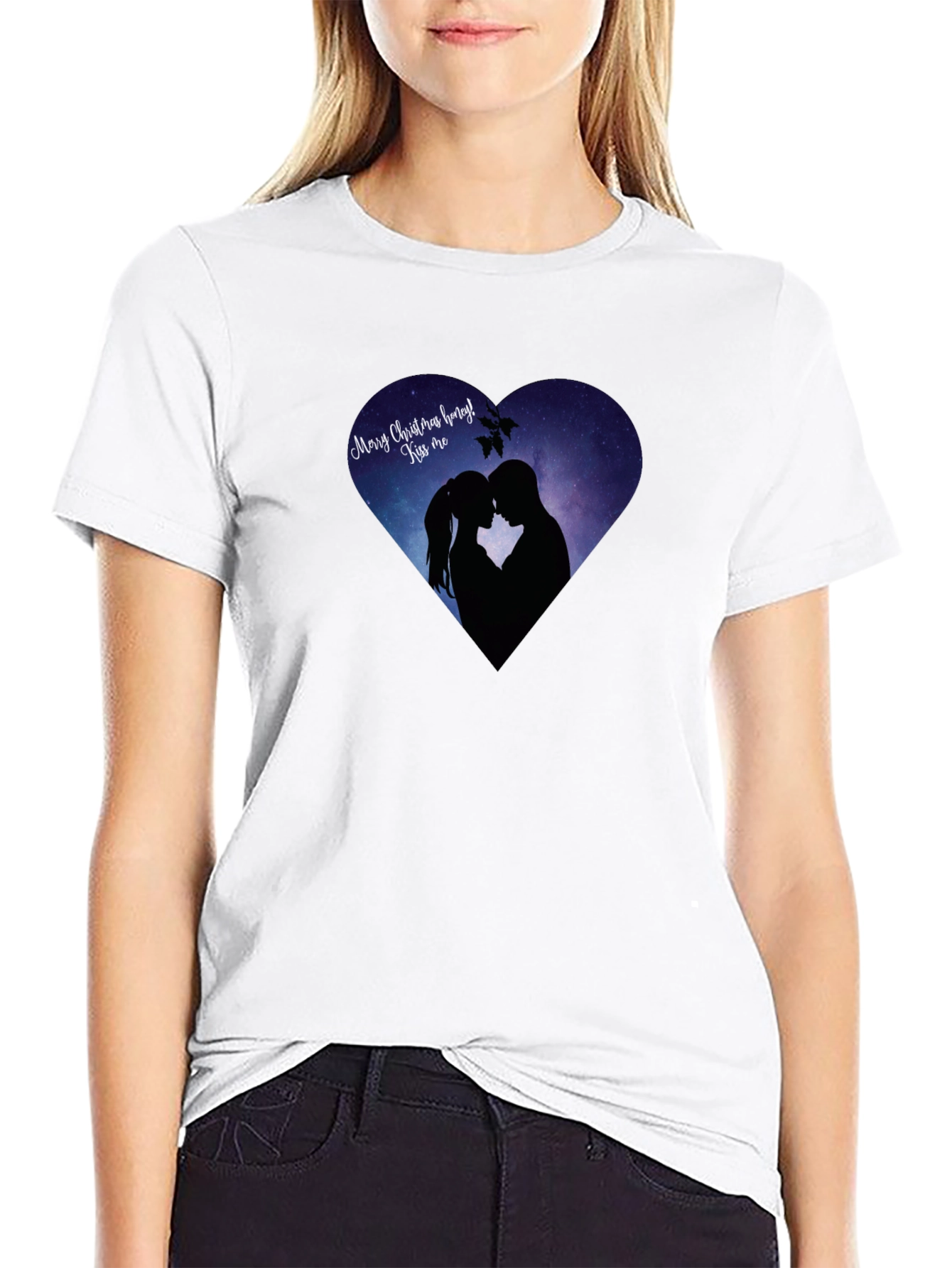 Christmas Kiss Heart Graphic Tee