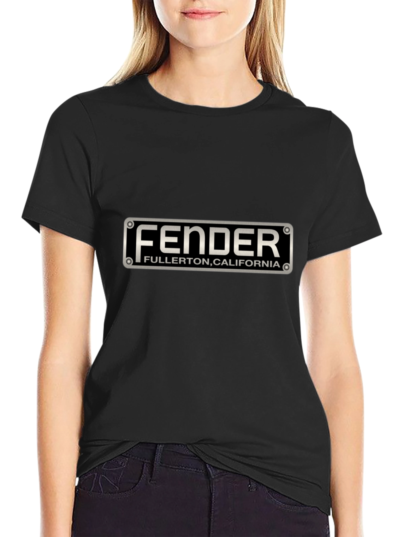 Fender Fullerton California Graphic Black T-Shirt