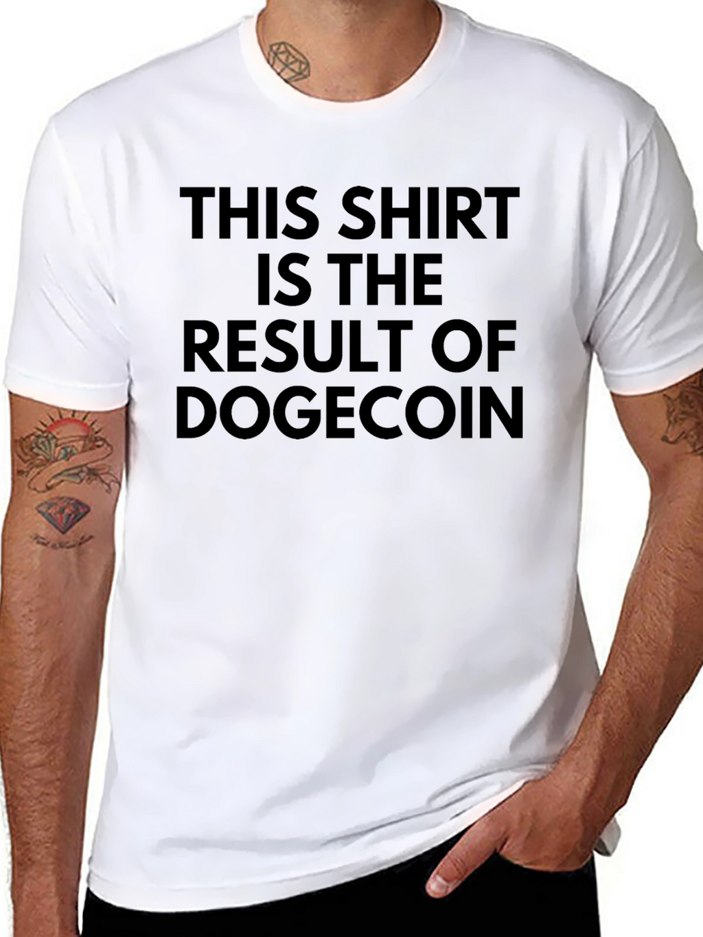 Dogecoin Result Black T-Shirt