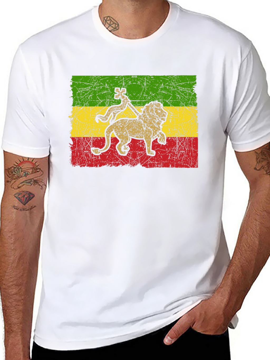 Rasta Lion T-Shirt - Reggae Inspired Graphic Tee