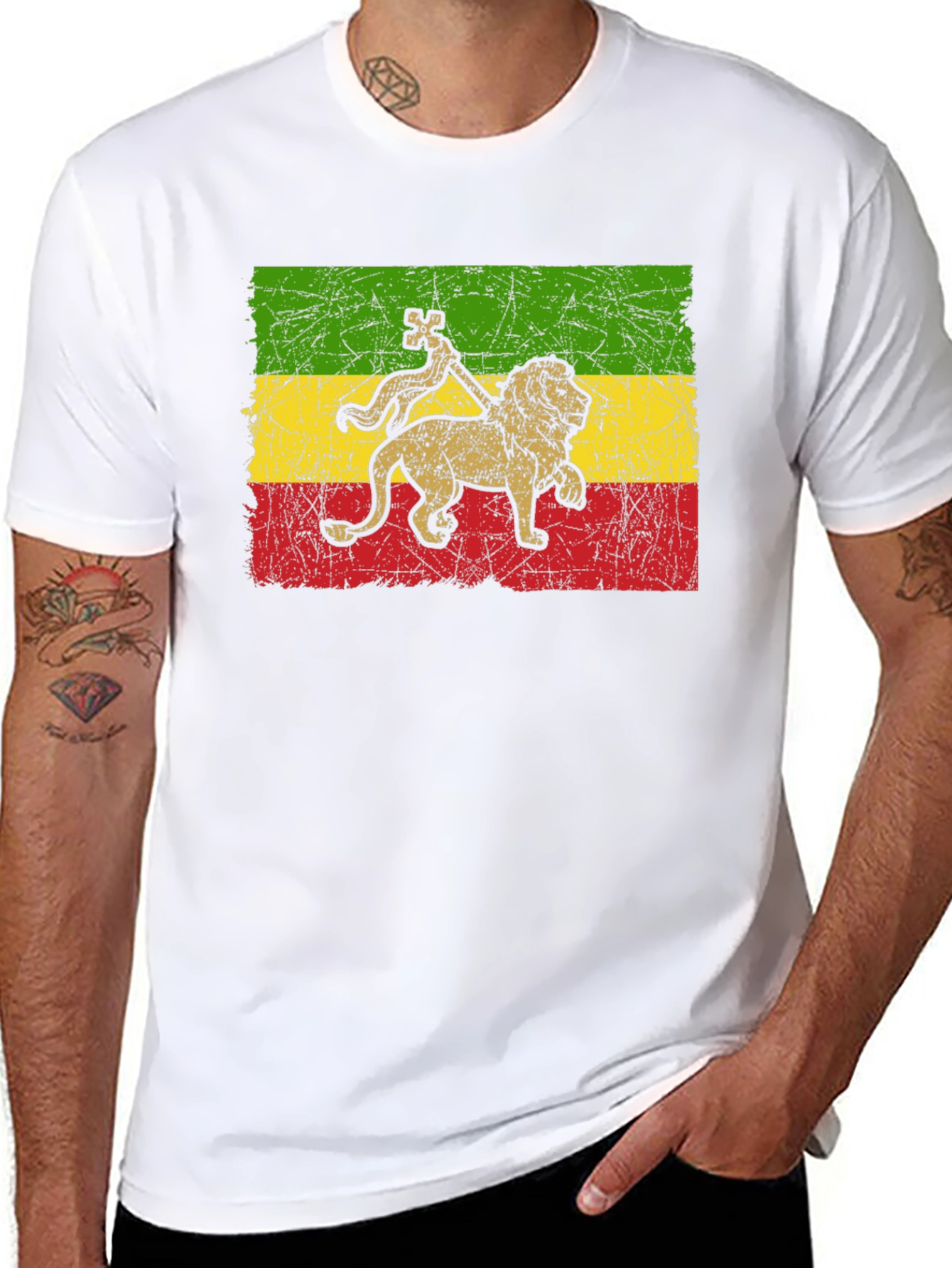 Rasta Lion T-Shirt - Reggae Inspired Graphic Tee