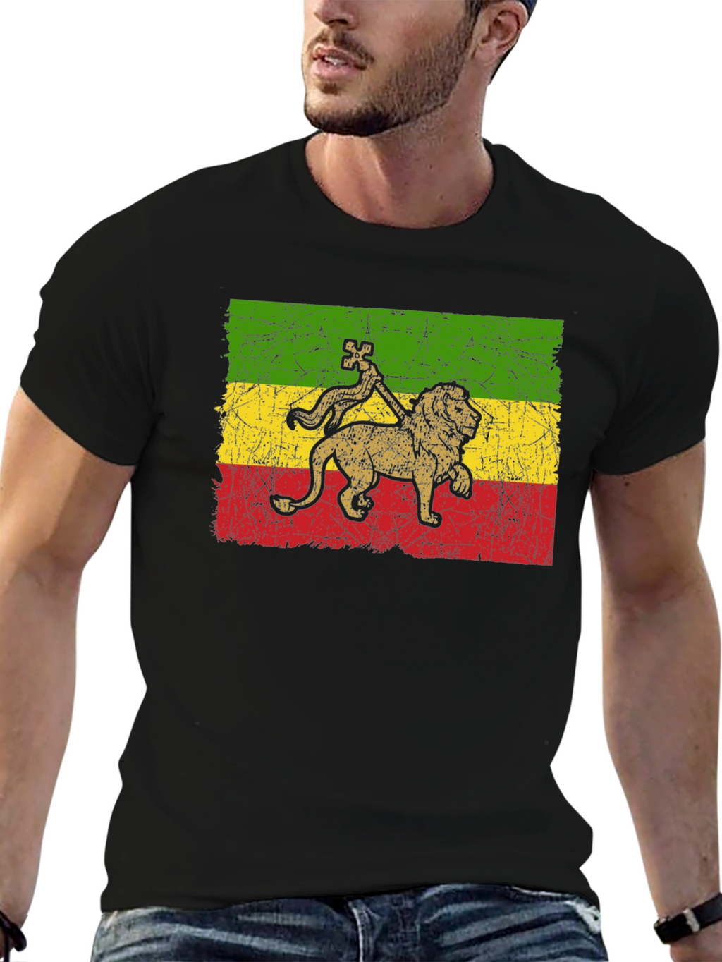 Rasta Lion T-Shirt - Reggae Inspired Graphic Tee