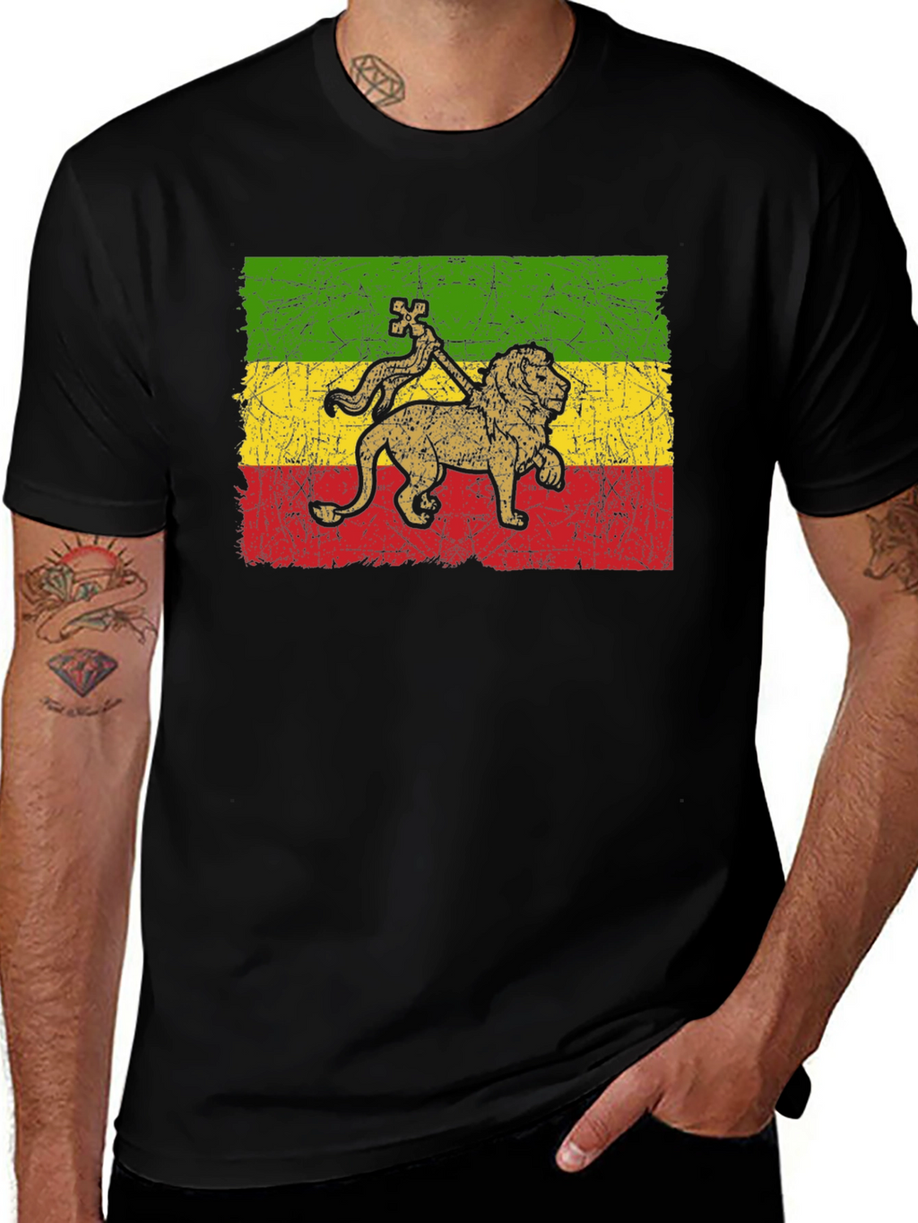 Rasta Lion T-Shirt - Reggae Inspired Graphic Tee