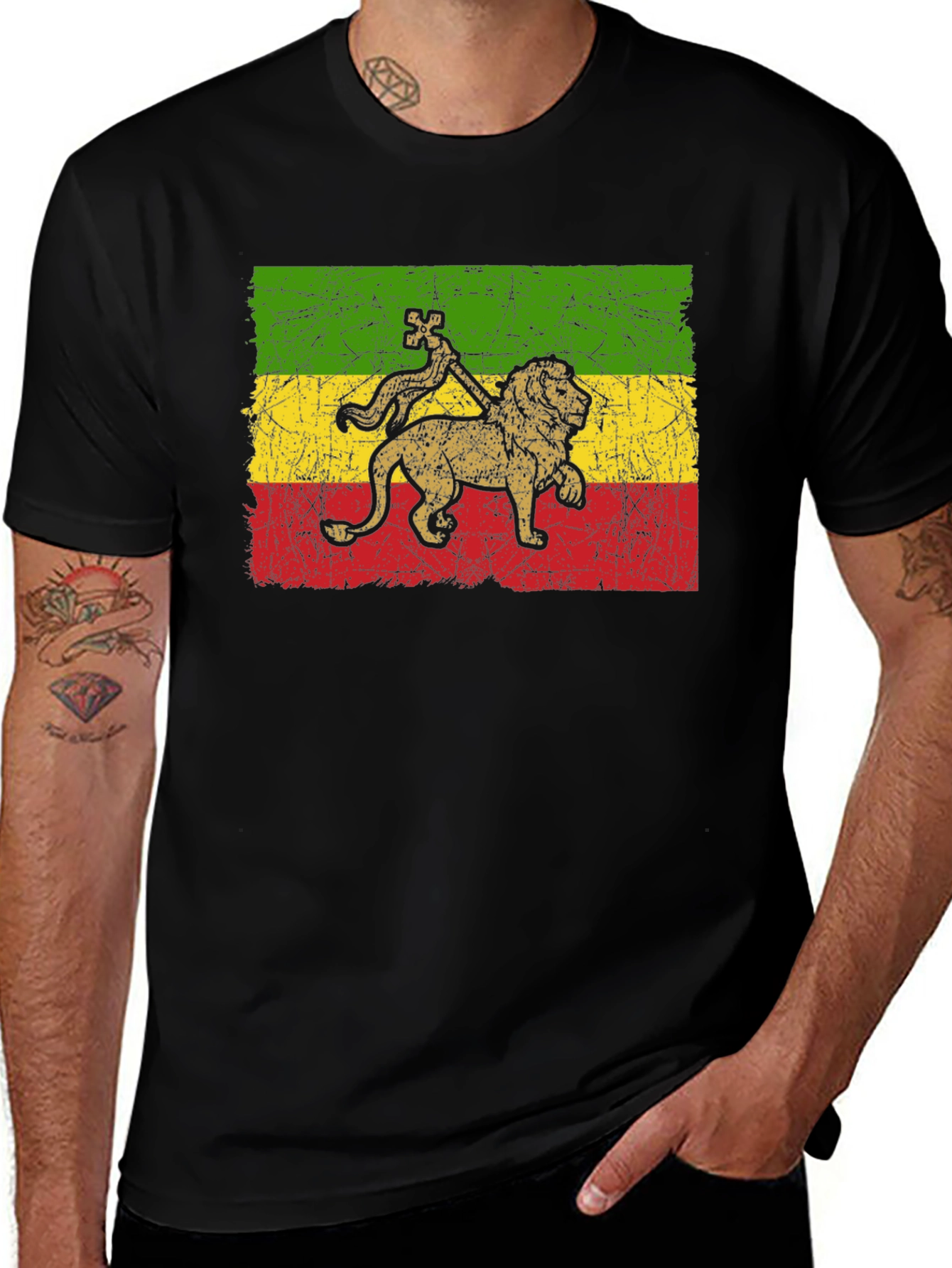Rasta Lion T-Shirt - Reggae Inspired Graphic Tee