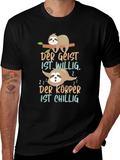 Sloth T-Shirt - Der Geist ist Willig