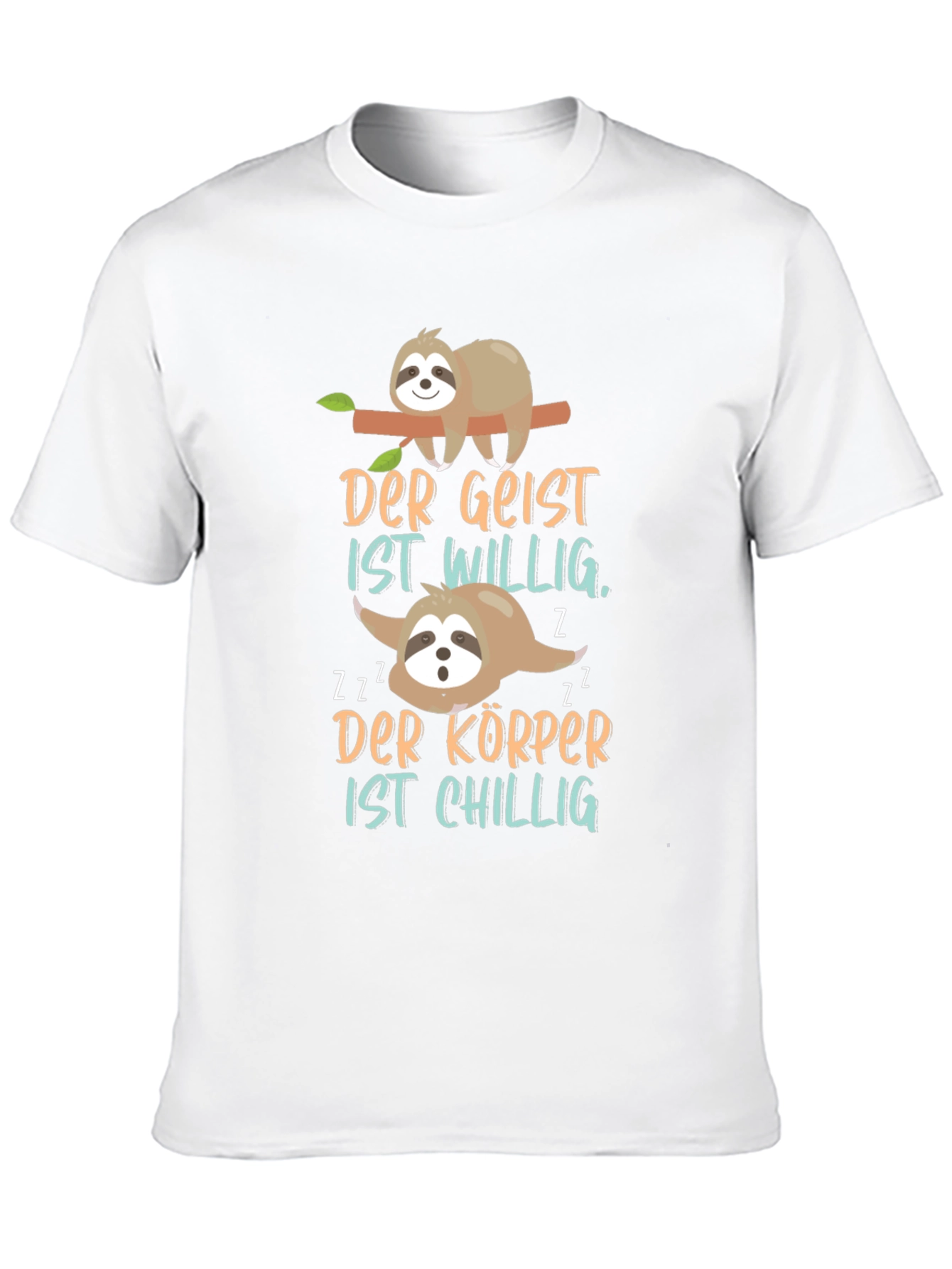 Sloth T-Shirt - Der Geist ist Willig