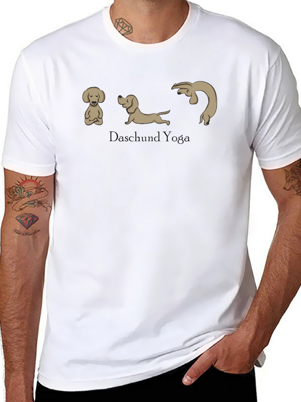 Dachshund Yoga Graphic Tee - Funny Dog Lover Shirt