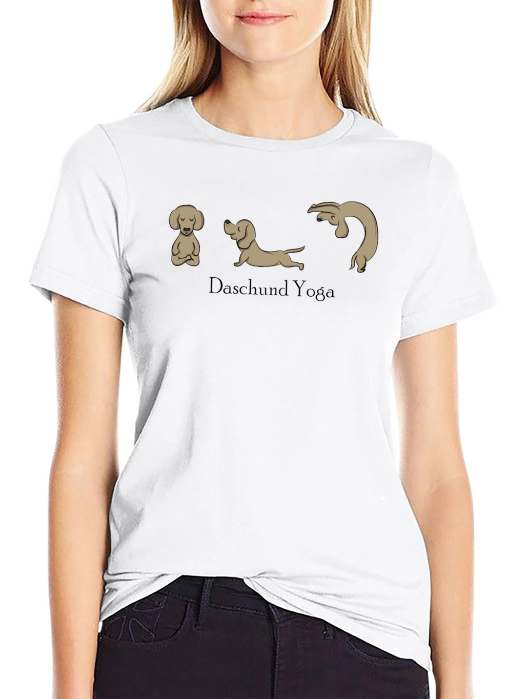 Dachshund Yoga Graphic Tee - Funny Dog Lover Shirt