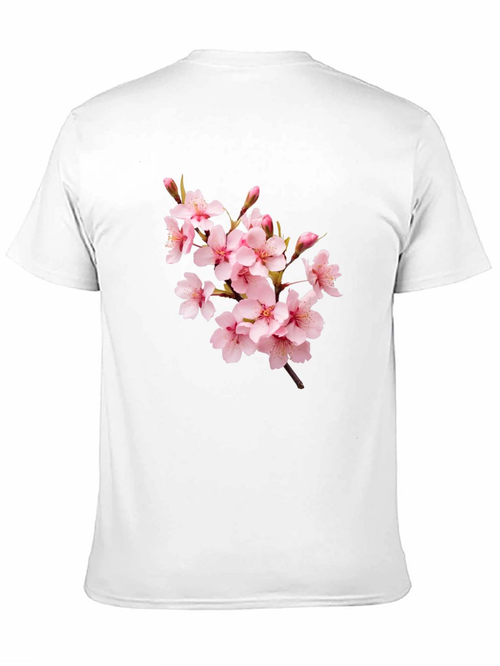 Sakura Blossom Graphic Tee - Black Cotton T-Shirt