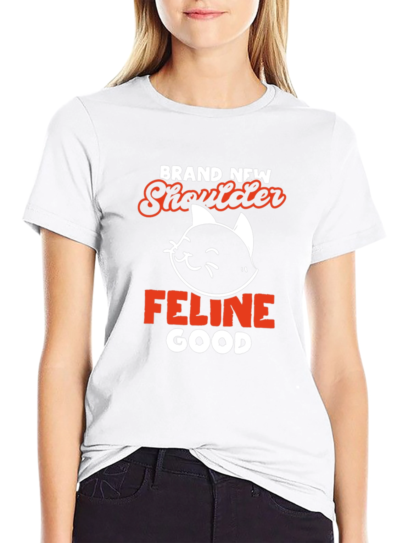 Brand New Shoulder Feline Good Black T-Shirt